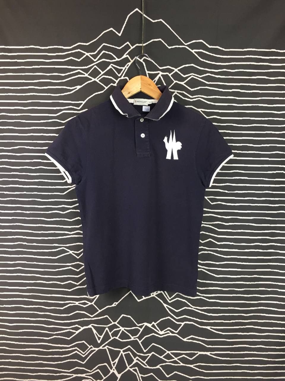 Moncler Moncler Big Logo High Fashion Luxury Polo Tee Size S / US 4 / IT 40 - 2 Thumbnail