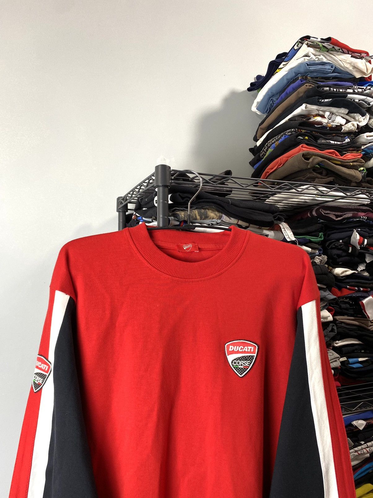 Ducati Vintage 90’s Ducati Corse Racing Sweatshirt Suzuki Honda Size US XXL / EU 58 / 5 - 2 Thumbnail