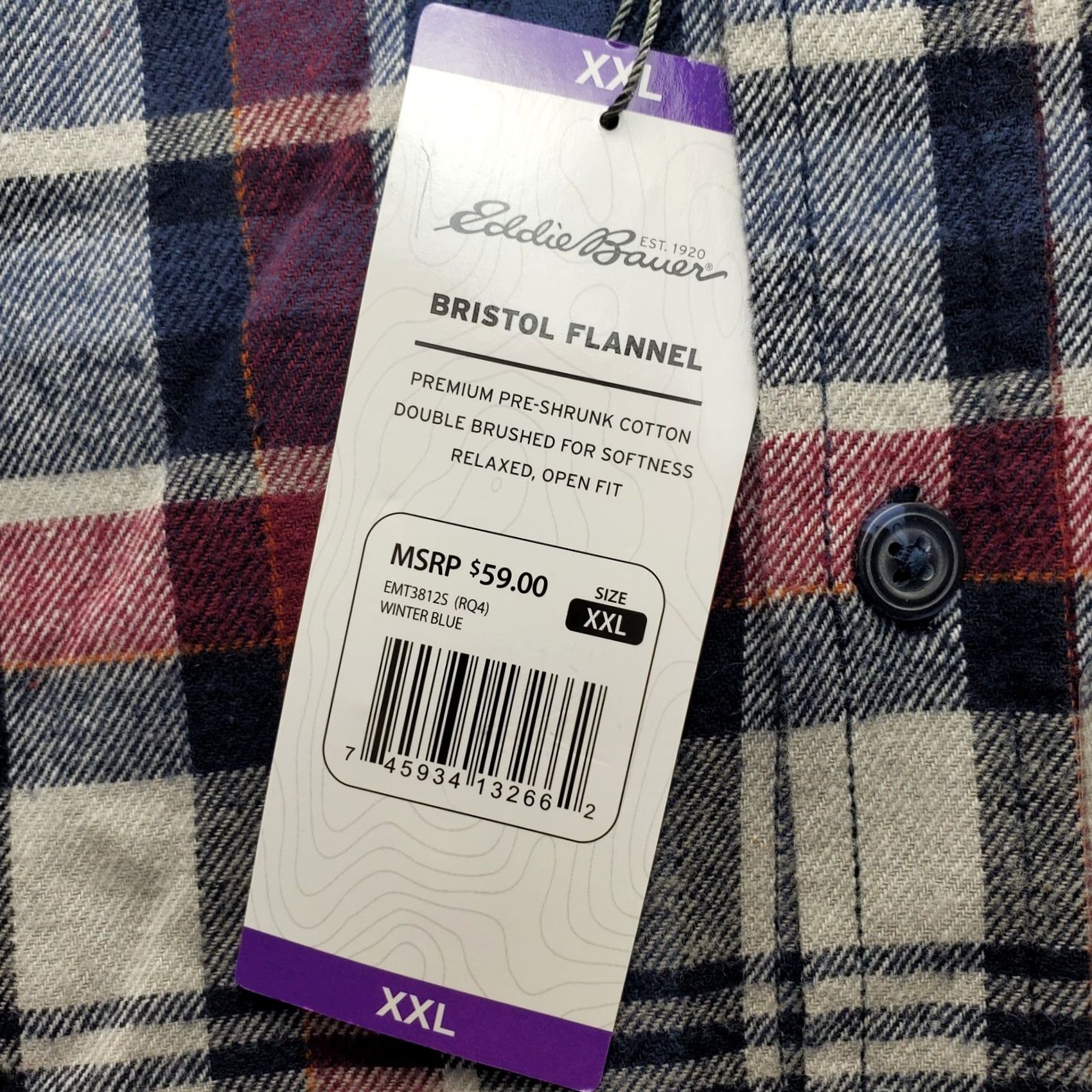 Eddie Bauer Eddie Bauer Bristol Flannel Shirt Mens XXL Multi Plaid Long Sleeve Button-Up Size US XXL / EU 58 / 5 - 7 Thumbnail