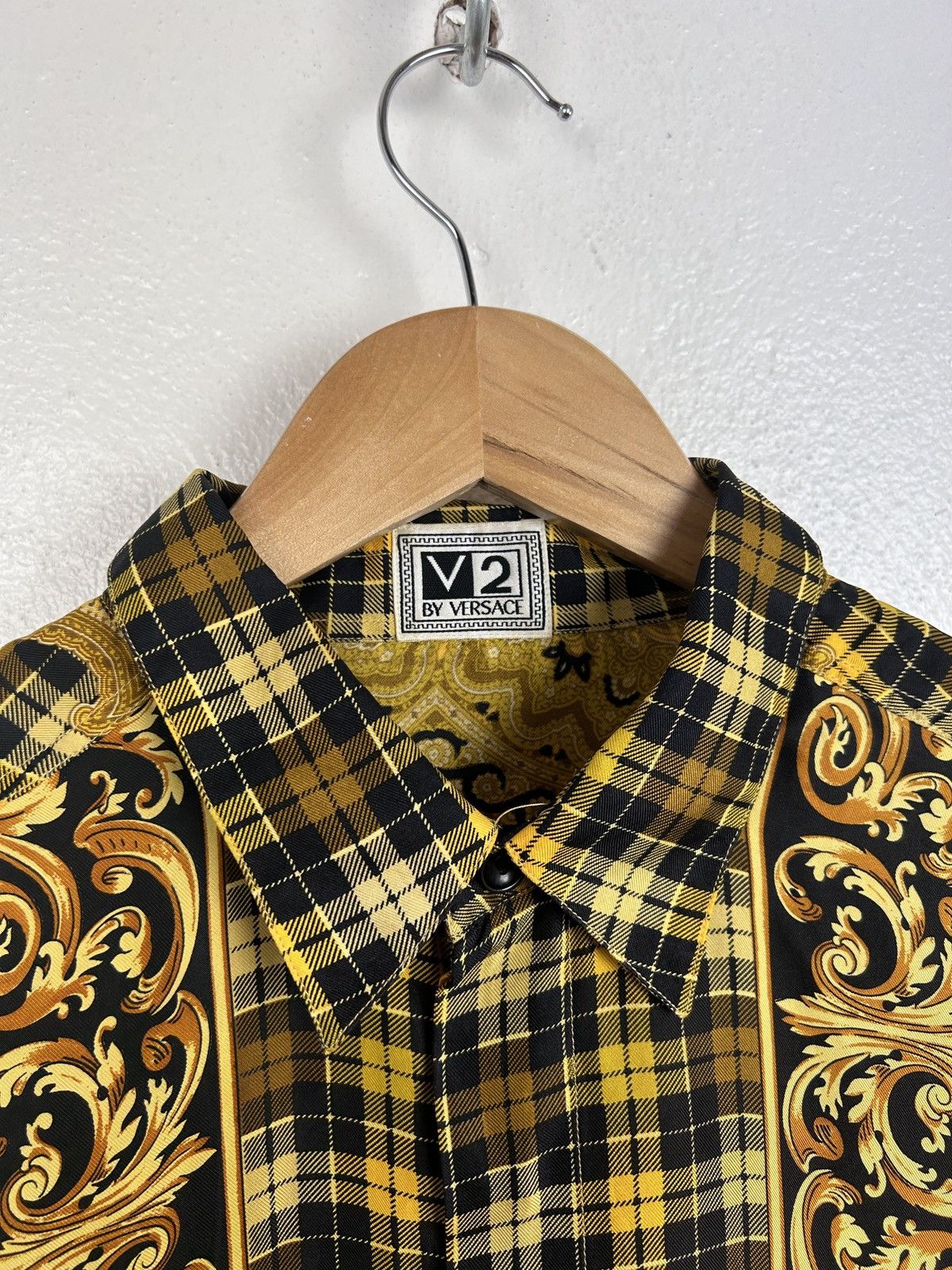 Versace 90s Archive V2 Versace Barocco Art Silk Long Sleeve Shirt Size US XL / EU 56 / 4 - 2 Thumbnail