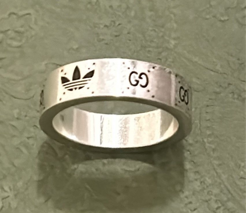 Adidas × Gucci Gucci x Adidas Engraved Interlocking G Ring Ag 925 Size ONE SIZE - 7 Thumbnail