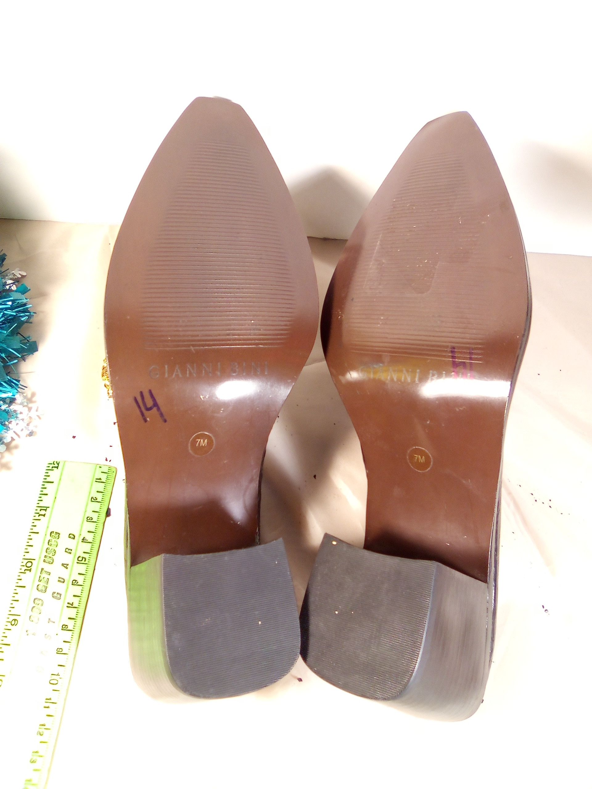 Other GIANNI BINI LEATHER BLACK SLIDER MULE W/INNER PEELING SZ 7M Size US 7 / IT 37 - 12 Thumbnail