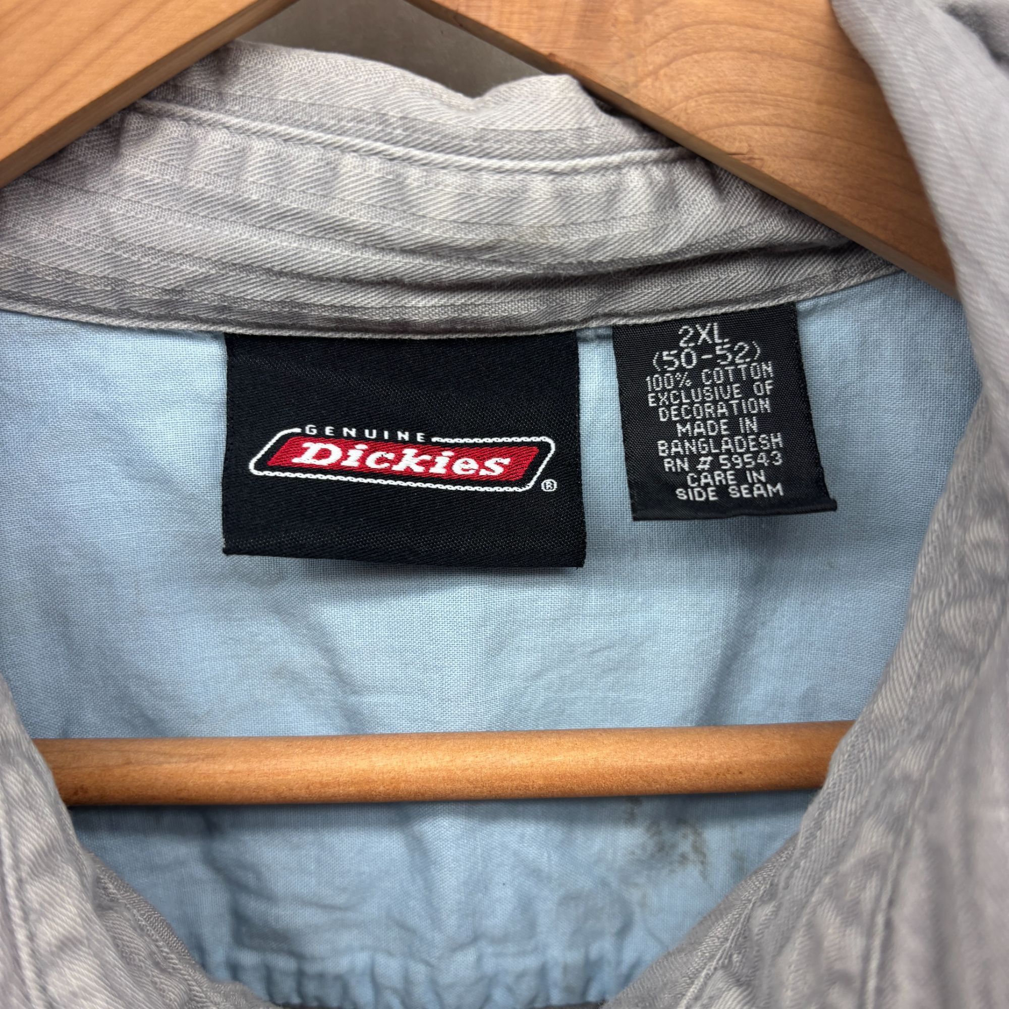Dickies Genuine Dickies Mens Short Sleeve Button-Down Shirt 2XL Gray Size US XXL / EU 58 / 5 - 2 Thumbnail