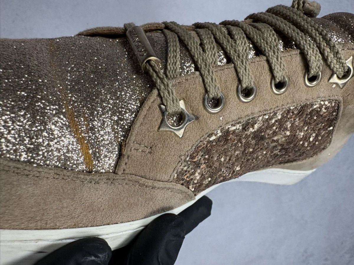 Jimmy Choo Jimmy Choo London Brown Glitter Suede Low Top Sneakers 38 Size US 8 / IT 38 - 20 Thumbnail
