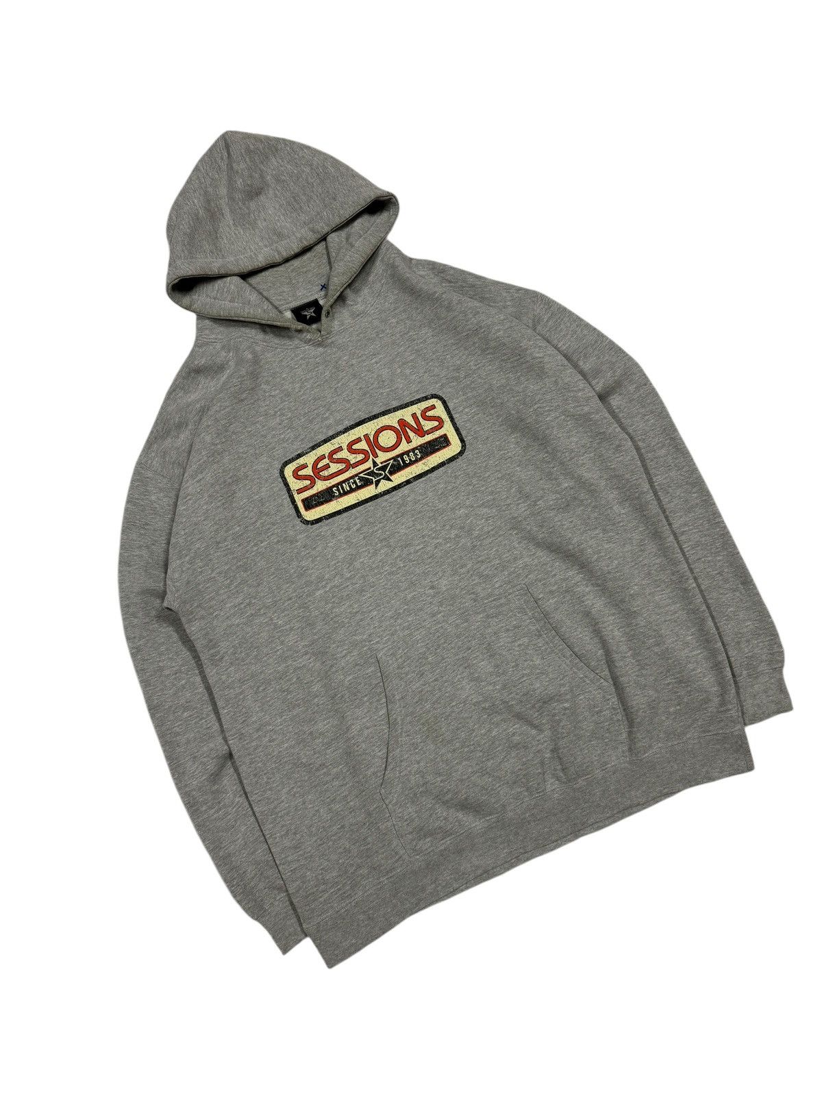 Sessions × Vintage Vtg🔥Session Old Logo Snowboarder Backen Punk Rock Hoodie Size US L / EU 52-54 / 3 - 5 Thumbnail