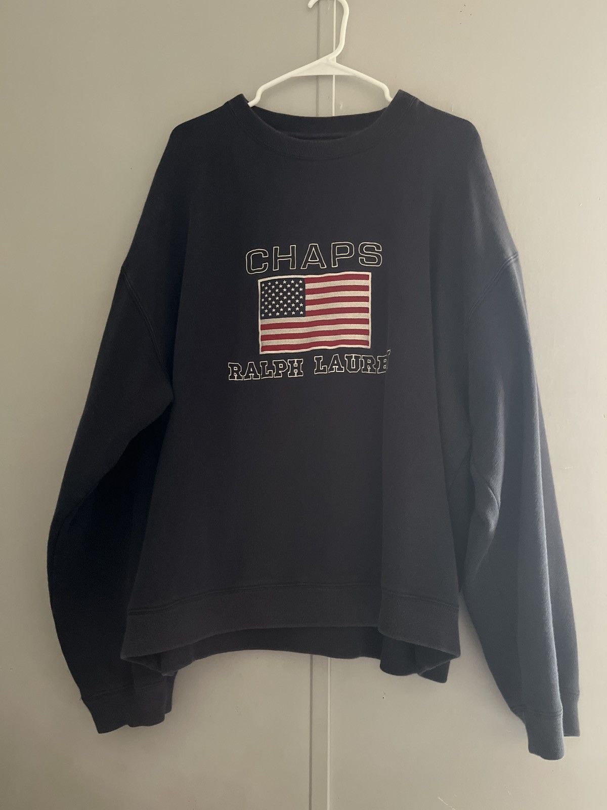 image of Chaps Ralph Laurent Sweater Navy Vintage, Men's (Size 2XL)