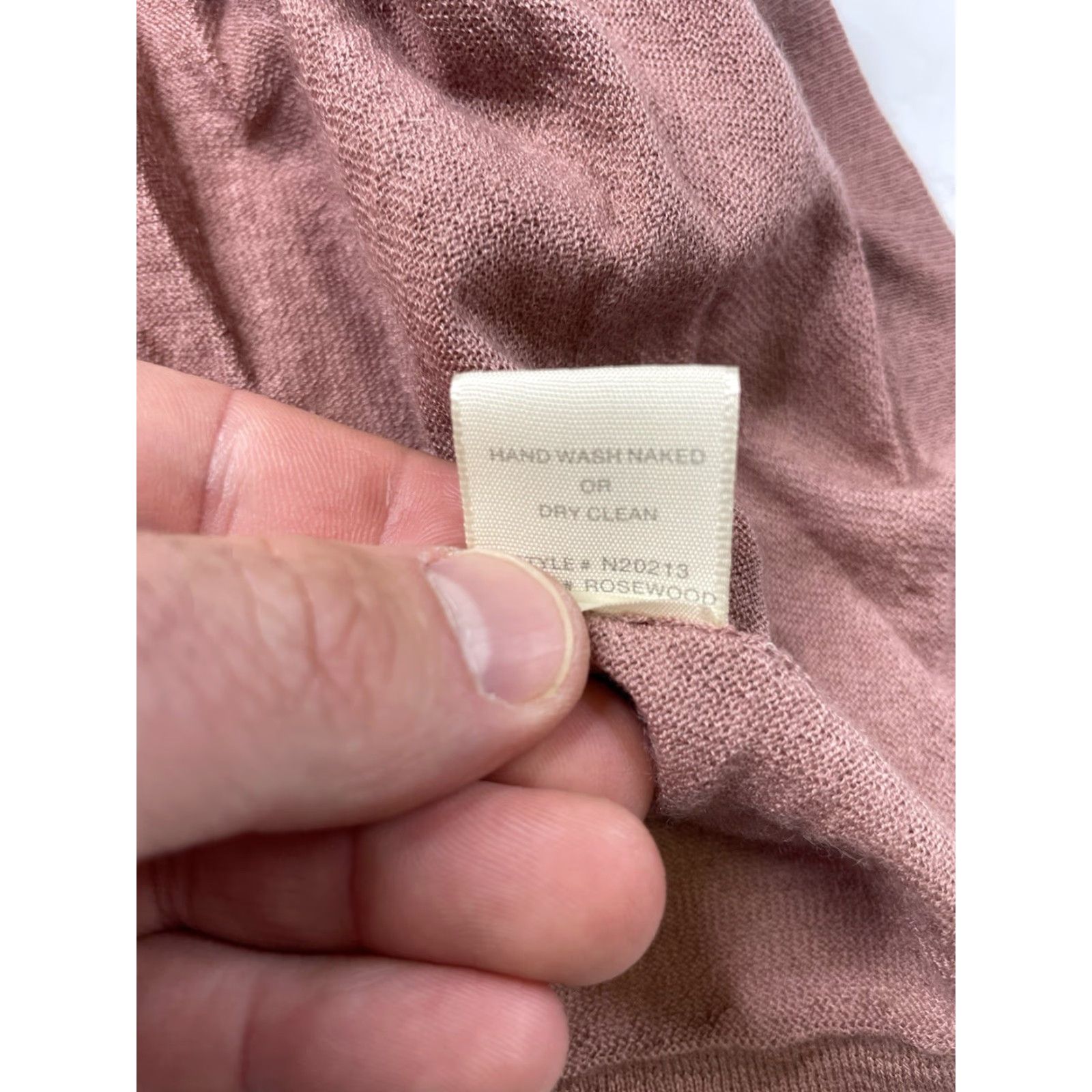 Vintage Naked Cashmere Women’s Sweater Dress Pink Midi Open V-Neck Long Sleeve S Size Small Womens Midi Pink Sweater Dress V-Neck Open Cassmere? Size S / US 4 / IT 40 - 7 Thumbnail