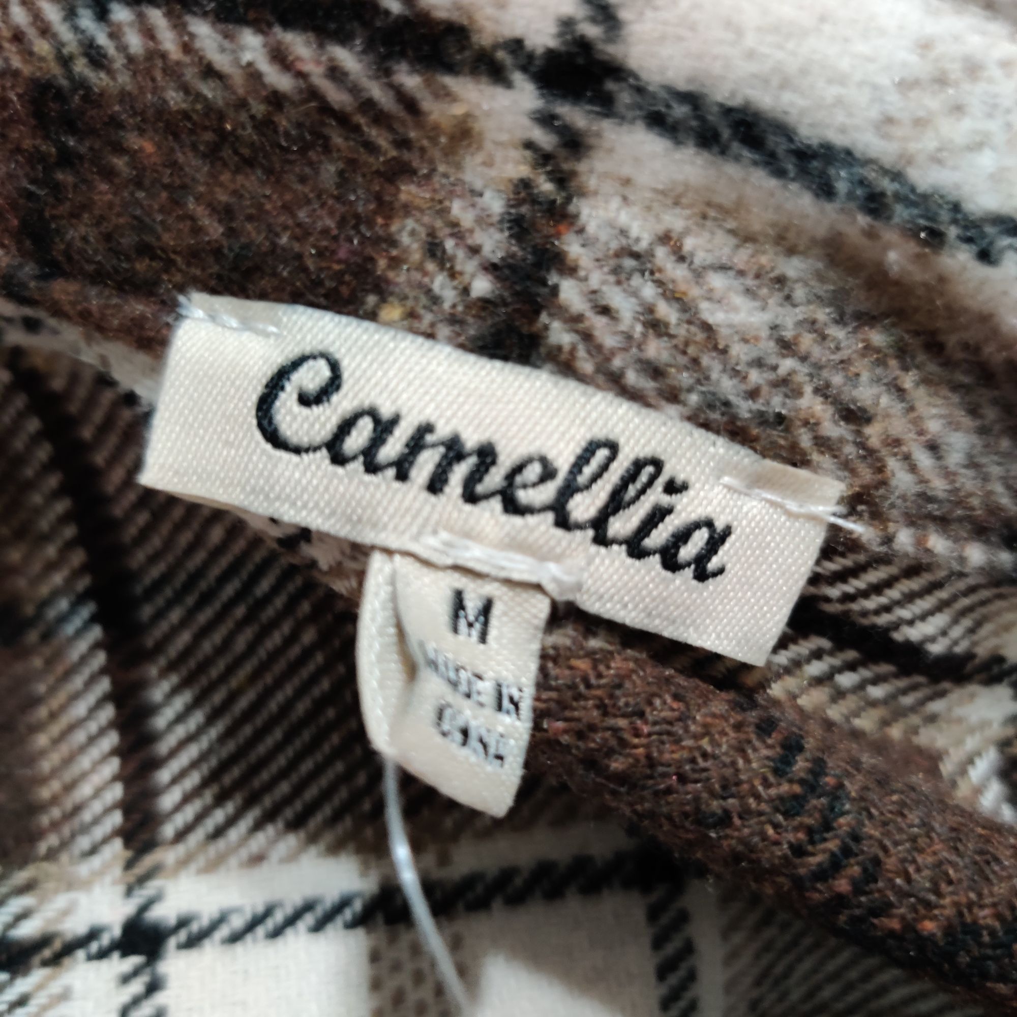 Other Camellia M Brown Plaid Longline Shirt Jacket Chest Pockets B Size M / US 6-8 / IT 42-44 - 6 Thumbnail