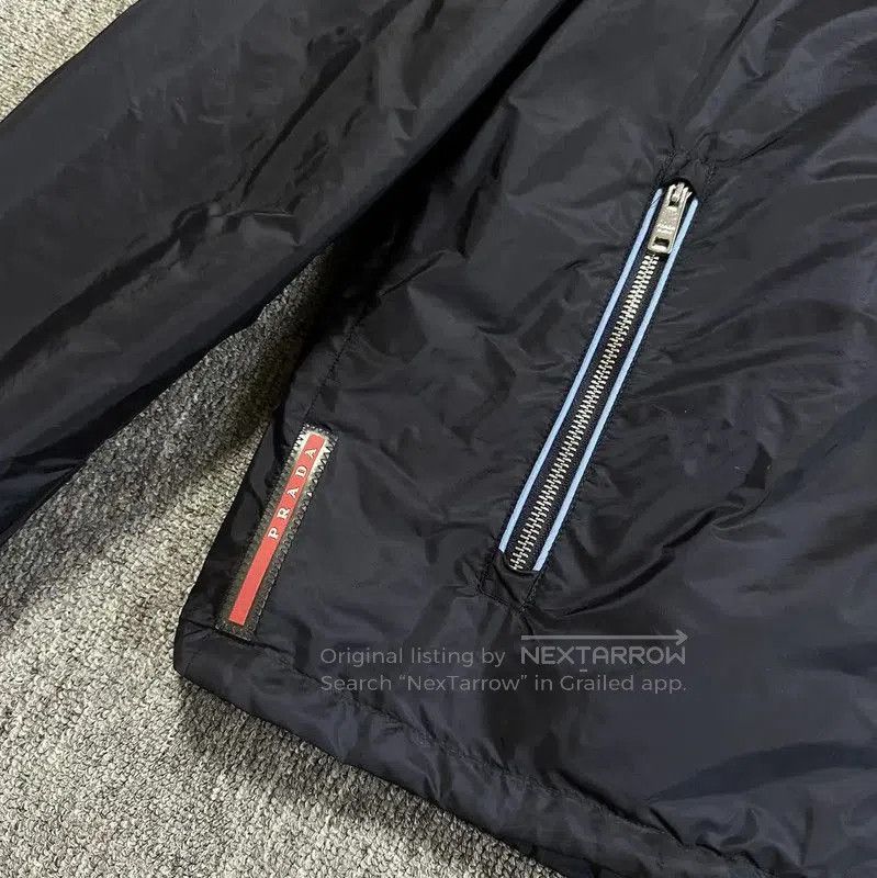 Prada Prada Men's XL Navy Jacket with Hood. Size US XL / EU 56 / 4 - 3 Thumbnail