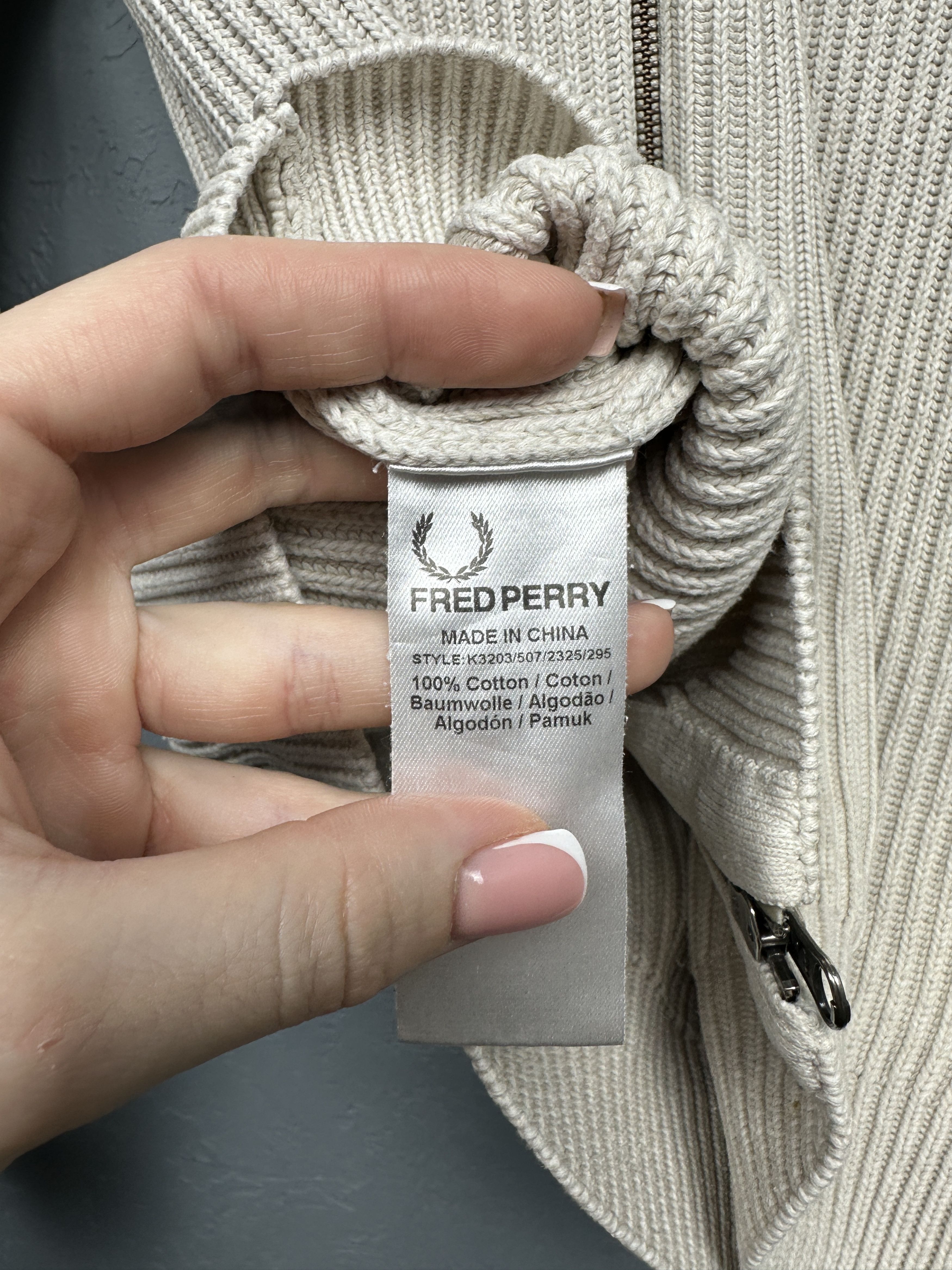 Fred Perry Fred Perry Vintage Mens Full Zip Knit Sweater Size US S / EU 44-46 / 1 - 7 Thumbnail