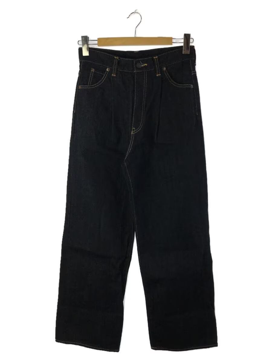 image of Hysteric Glamour Contrast Stitch Wide Leg Denim Jeans in Indigo, Men's (Size 29)