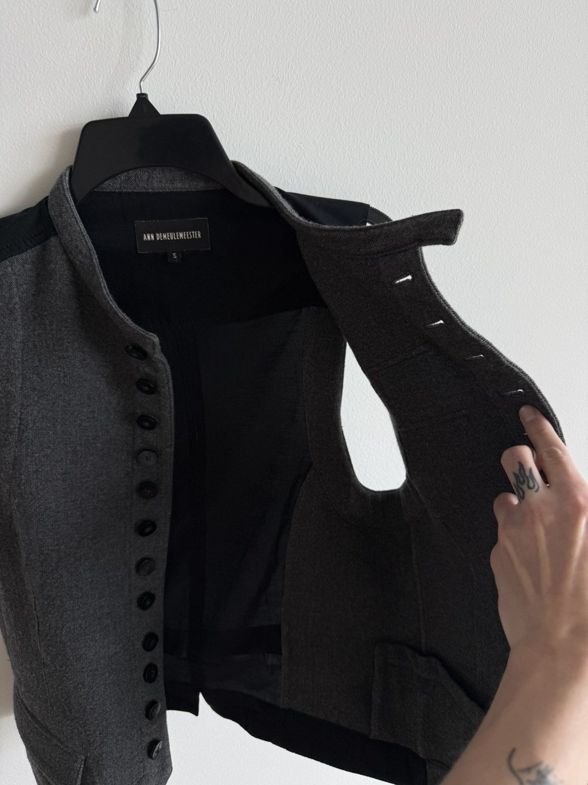 Ann Demeulemeester Wool Buttoned Vest (Runway) Size US S / EU 44-46 / 1 - 11 Thumbnail