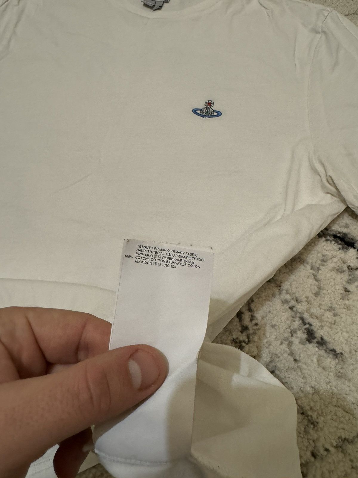 Vivienne Westwood Vivienne Westwood Orbital Embroidered White Men’s T Shirt Size US L / EU 52-54 / 3 - 10 Thumbnail