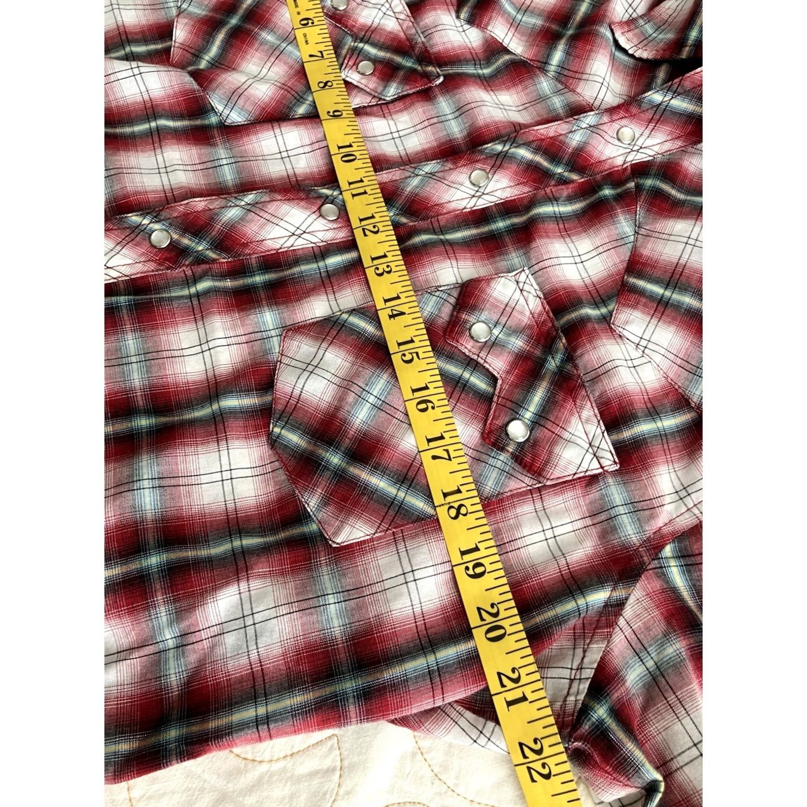 Wrangler VINTAGE Wrangler Pearl Snap Shirt Men’s M Red Plaid Short Sleeve Western Rodeo Shirt Size US M / EU 48-50 / 2 - 3 Thumbnail