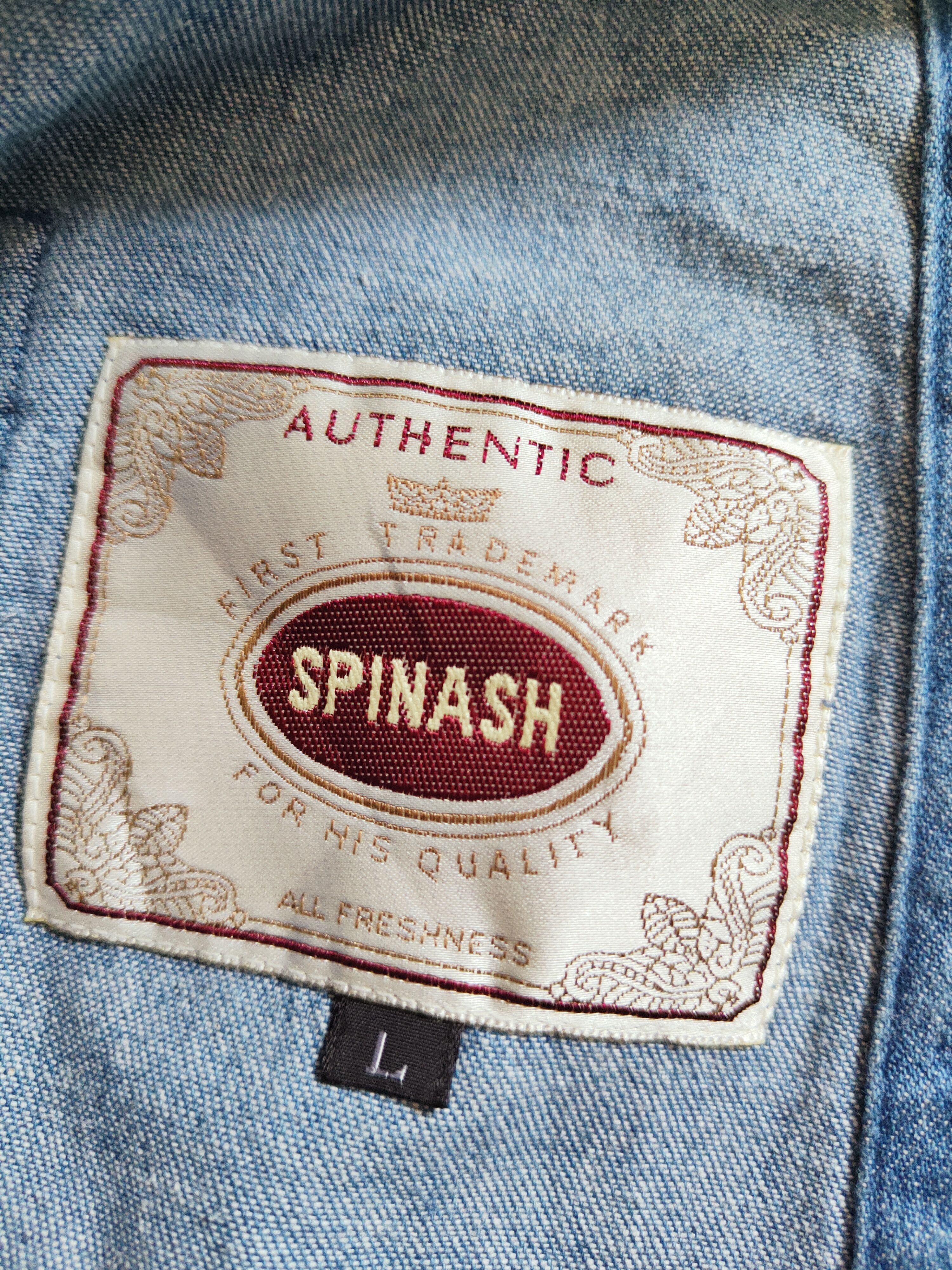 Japanese Brand × Vintage Retro Design 💥 Spinash Blue Soft Denim Jackets Size US L / EU 52-54 / 3 - 11 Thumbnail