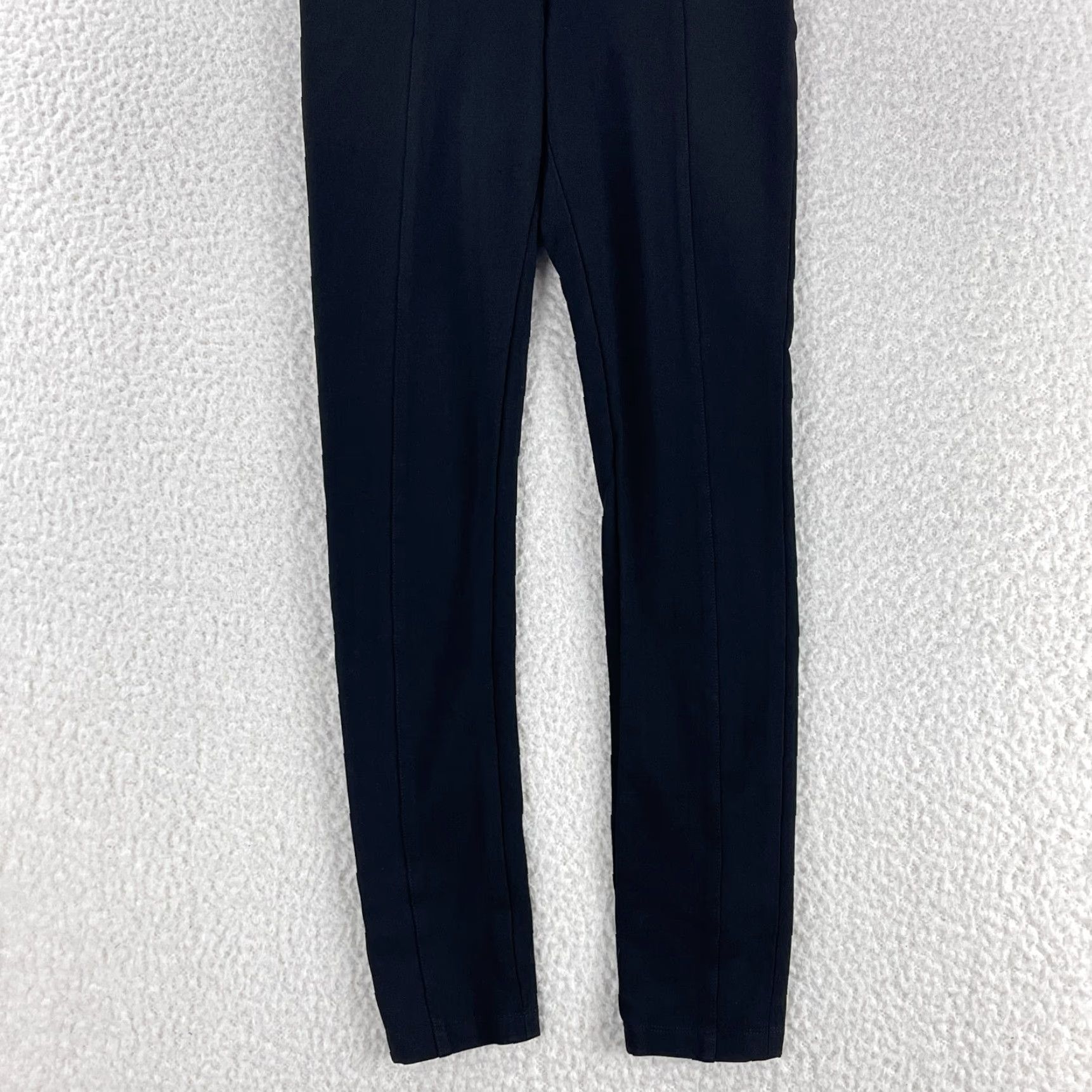 Alice + Olivia Alice + Olivia Employed Black Stretch Skinny Pants Women M Medium Knit Legging Mid-Rise Closet Ready Size 32" / US 10 / IT 46 - 3 Thumbnail