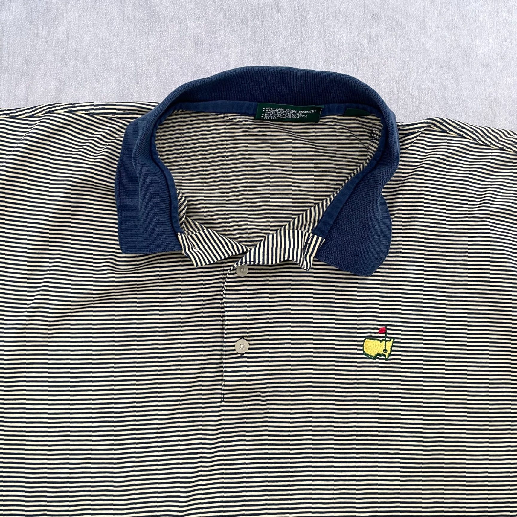 Vintage Masters Shirt Polo Adult XL Blue Striped Polo Augusta Nationals Men Size US XL / EU 56 / 4 - 2 Thumbnail