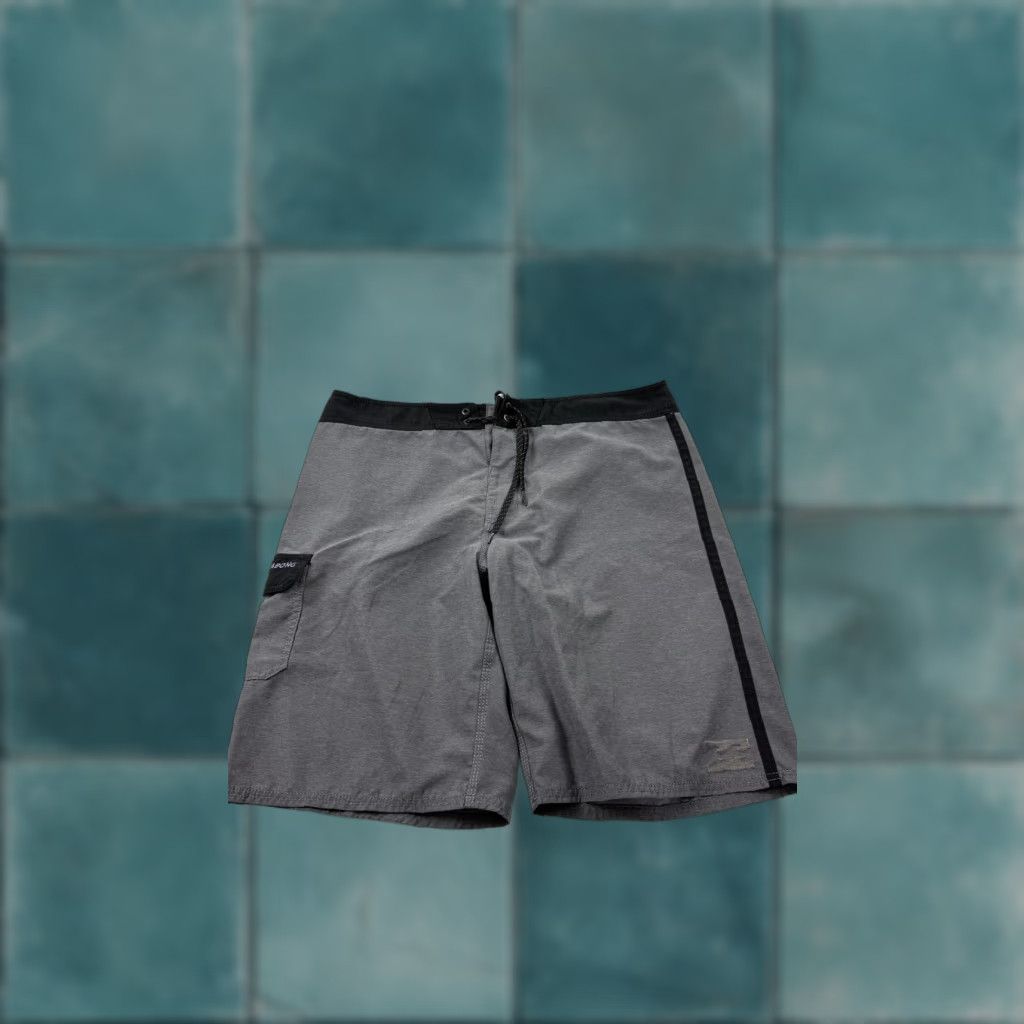 Billabong Billabong Boardshorts Bottom Mens 36 Gray Black Surf Trunks Pockets Drawstring Size US 36 / EU 52 - 1 Thumbnail