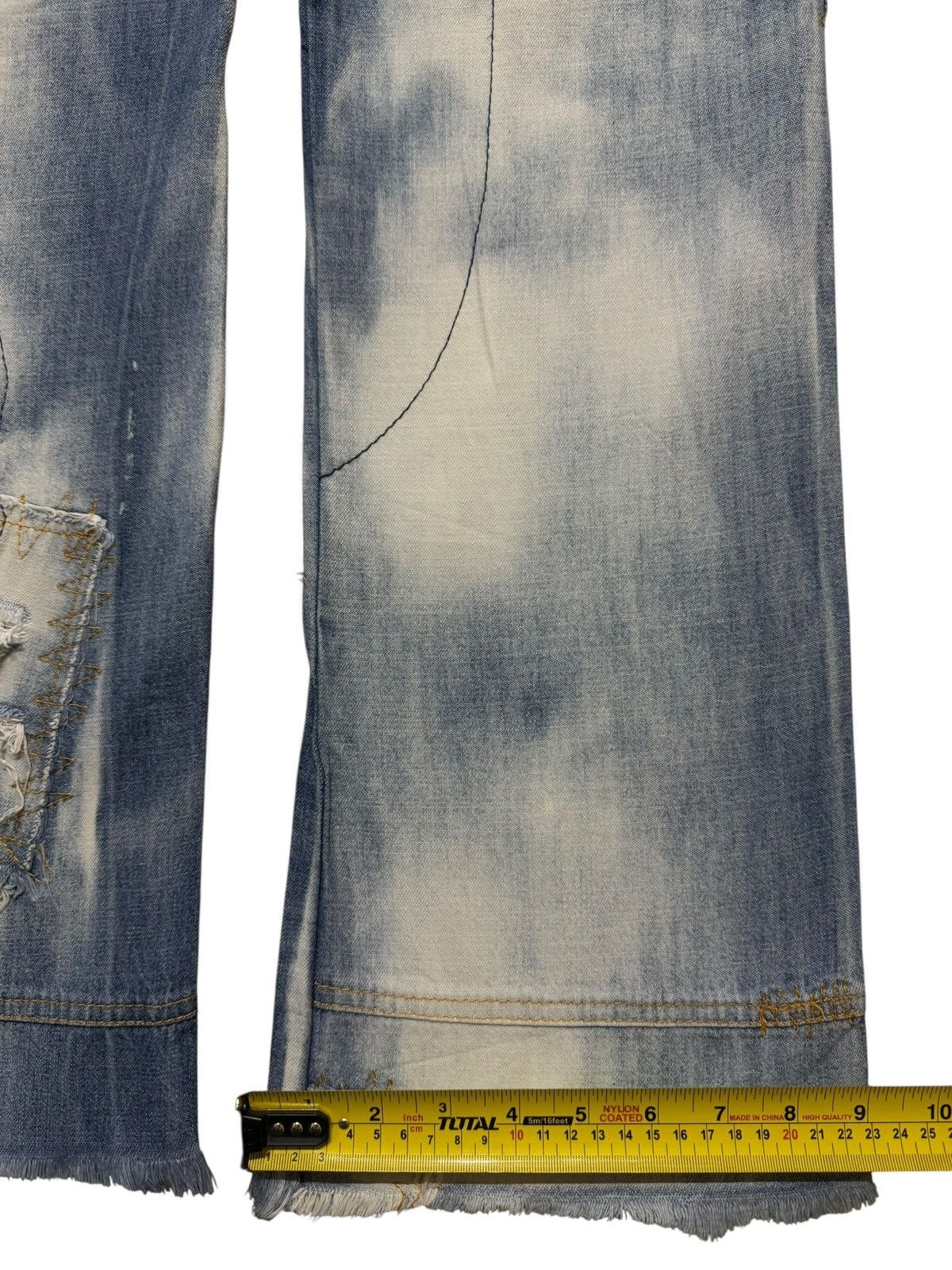 If Six Was Nine Vintage Y2K Japanese Brand Acid Wash Sashiko Patch Wide Leg Size US 32 / EU 48 - 11 Thumbnail