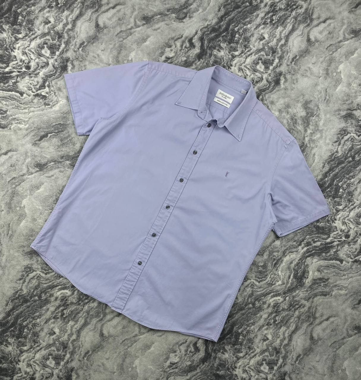 Yves Saint Laurent Vintage Yves Saint Laurent Button Shirt Short Sleeve Men Size US XL / EU 56 / 4 - 1 Thumbnail
