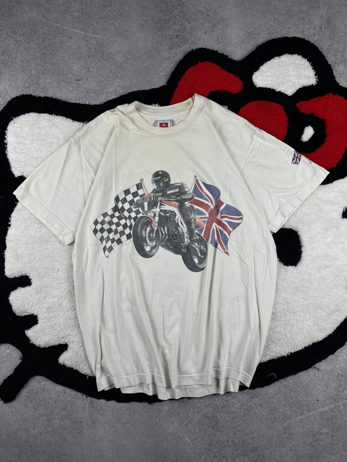 Vintage Vintage 90s Triumph Motorcycle Mobil Racing Y2K Tee Shirt Size US L / EU 52-54 / 3 - 1 Thumbnail