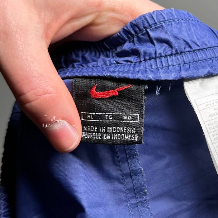 Nike Vintage Nike Track Pants Navy Blue Nylon Sweatpant Baggy 90s Grailed
