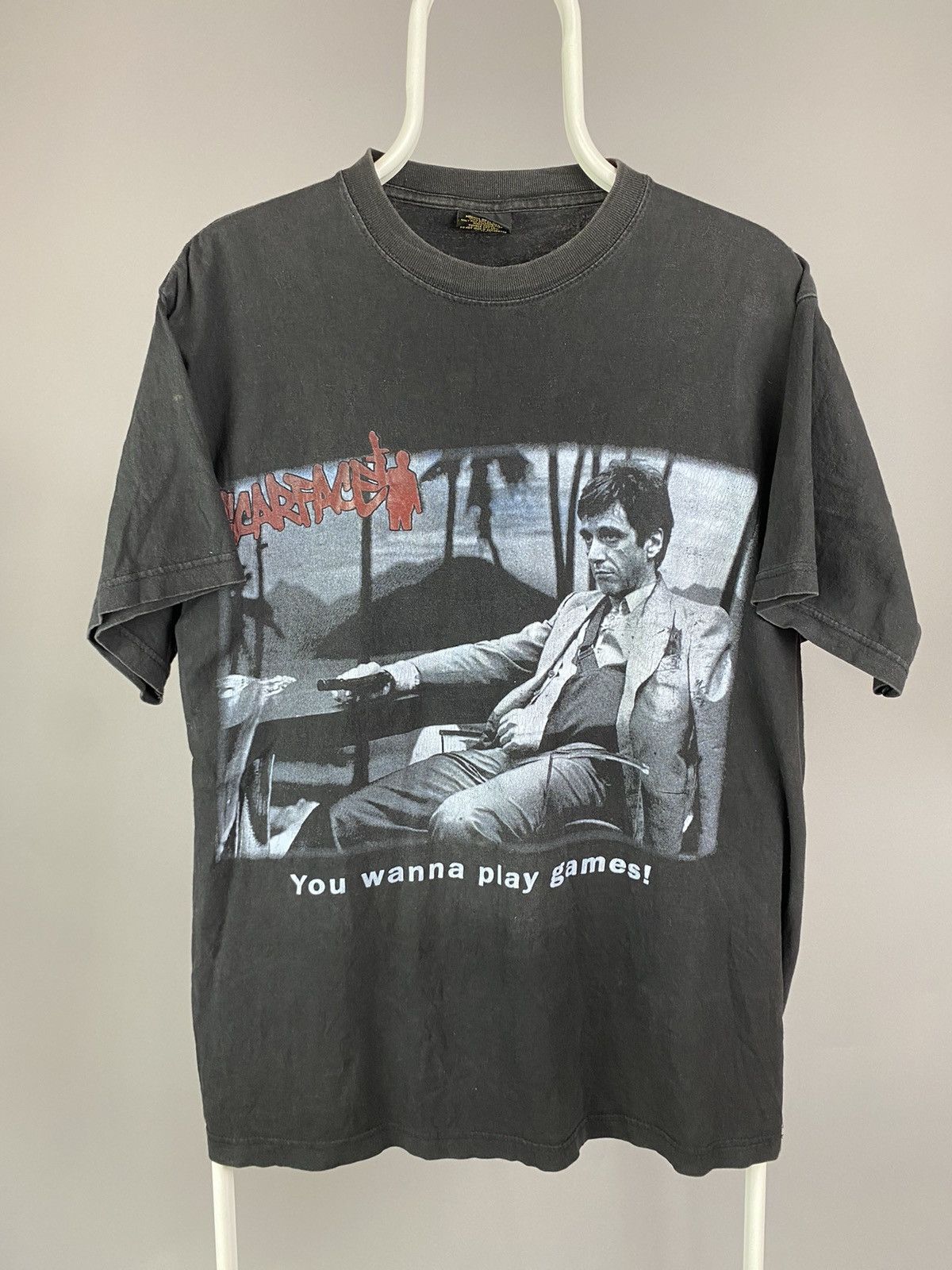 Band Tees × Vintage Scarface Graphic Tee – “You Wanna Play Games!” Size US L / EU 52-54 / 3 - 1 Thumbnail