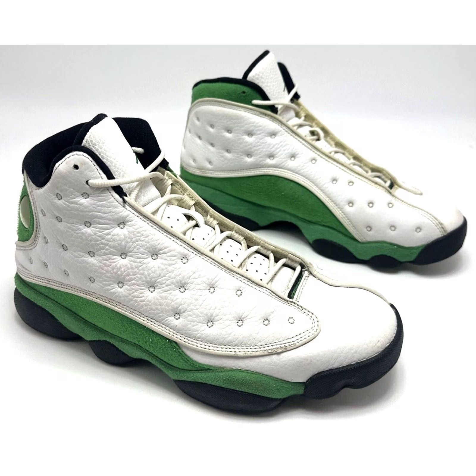 Jordan Brand Jordan 13 Retro Lucky Green 2020 - DB6537-113 Mens Size 10 Sneaker White/Black/Lucky Green Shoes Athletic Leather Air Jordan 13 Mens Size US 10 / EU 43 - 3 Thumbnail