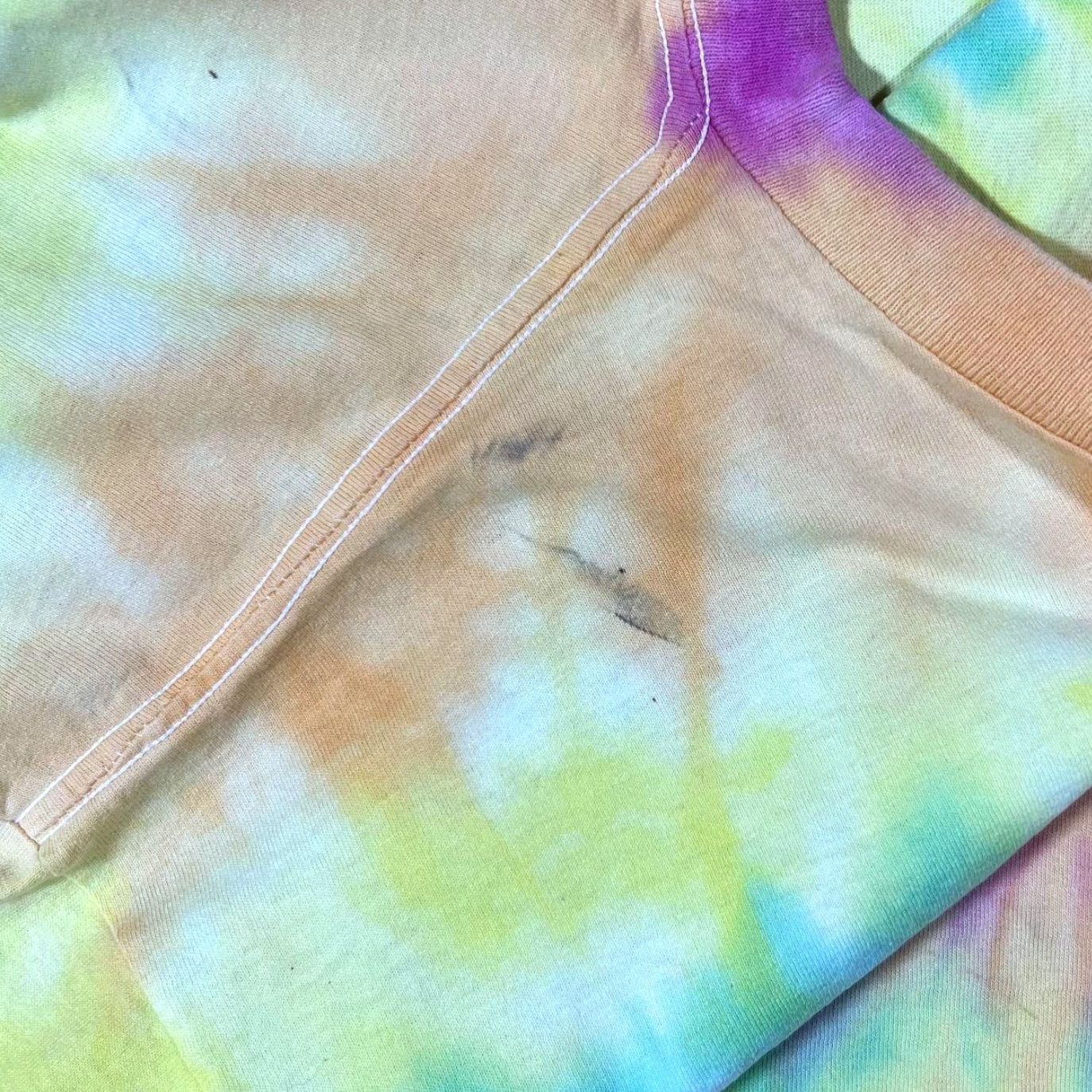 Anvil VINTAGE Anvil T-Shirt Multicolour Tie Dye 90s XL L Short Sleeve Round Neck Mens Works Blank Single Stitch T-Shirt Size US L / EU 52-54 / 3 - 6 Thumbnail