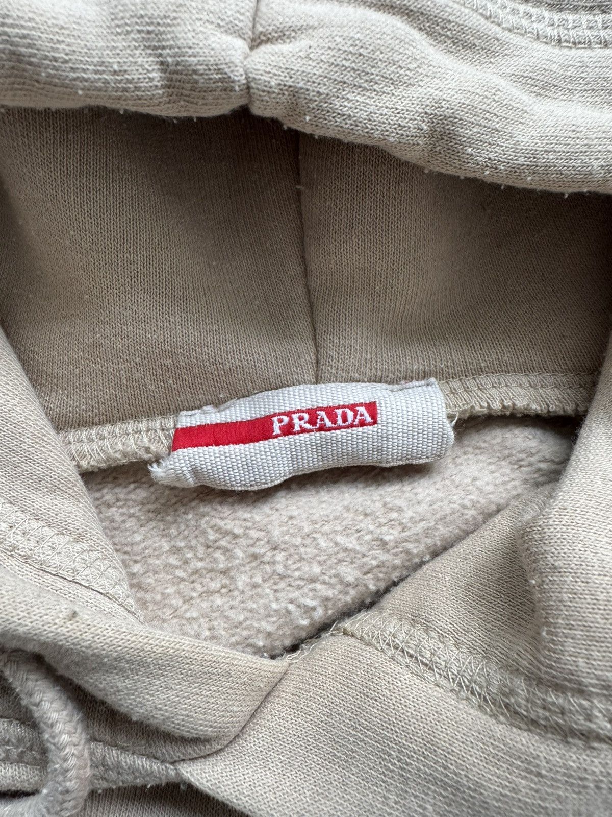 Prada × Vintage Vintage Prada Red Tab Luxury Beige Hoodie 00s Size US S / EU 44-46 / 1 - 6 Thumbnail