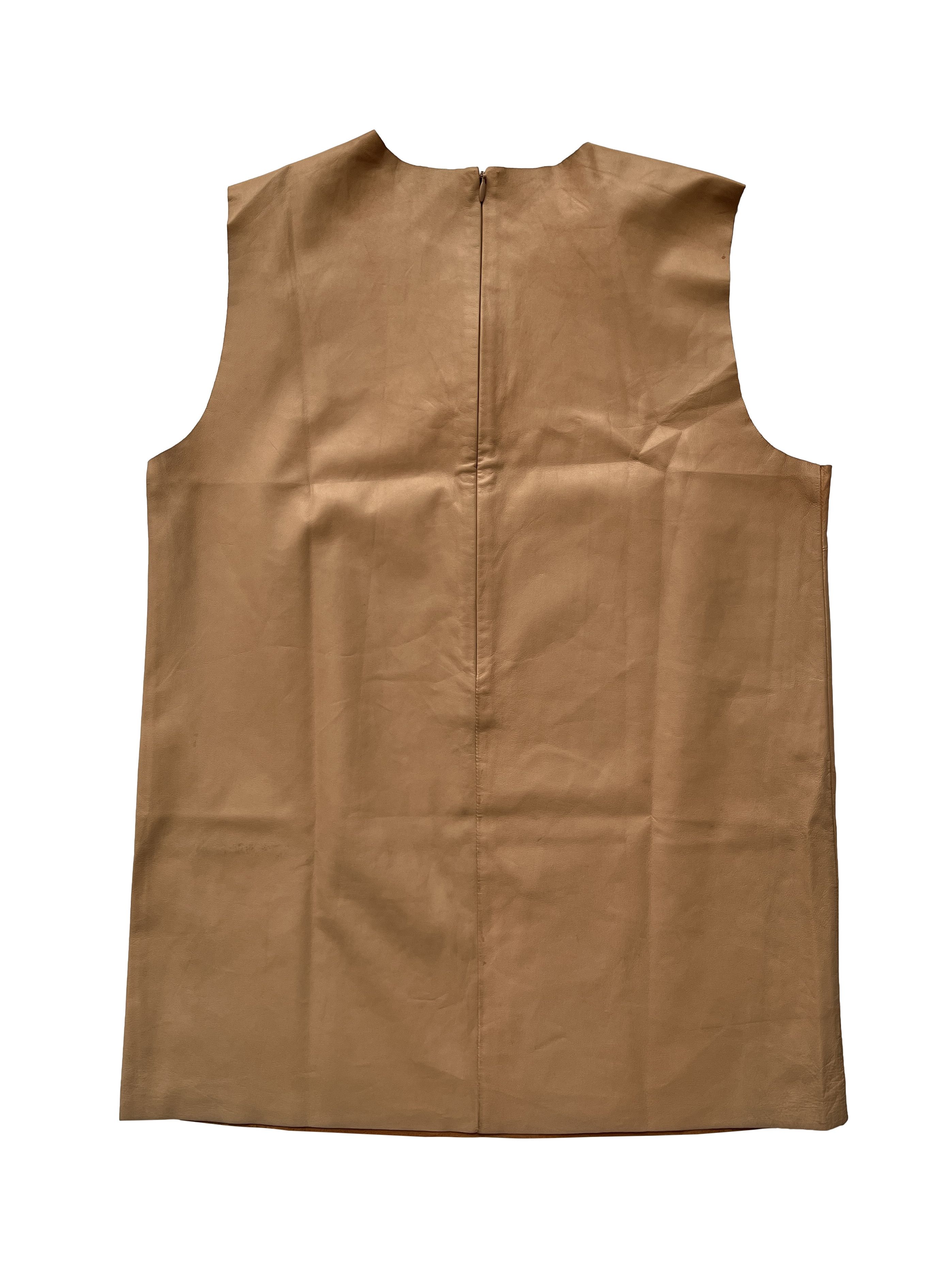Prada ⚡️QUICK SALE⚡️2007 Prada Natural Leather Tank Top Size M / US 6-8 / IT 42-44 - 2 Thumbnail