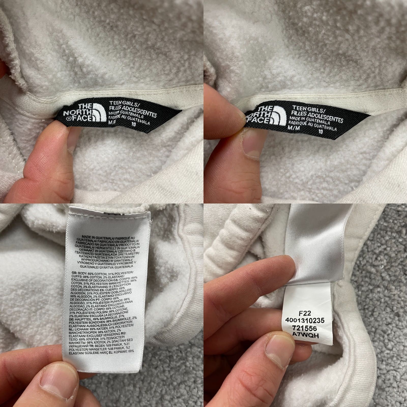 The North Face VINTAGE The North Face Hoodie Teens Medium Beige Logo Graphic Fleece Pullover Sweatshirt Girls Size M / US 6-8 / IT 42-44 - 8 Thumbnail