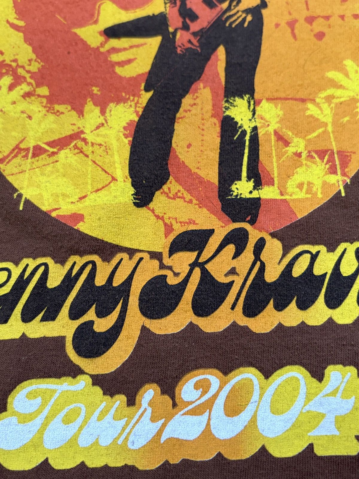 Vintage 2004 Lenny Kravitz Baptist Tour Tee B&C Tag Brown Size S Size US S / EU 44-46 / 1 - 5 Thumbnail