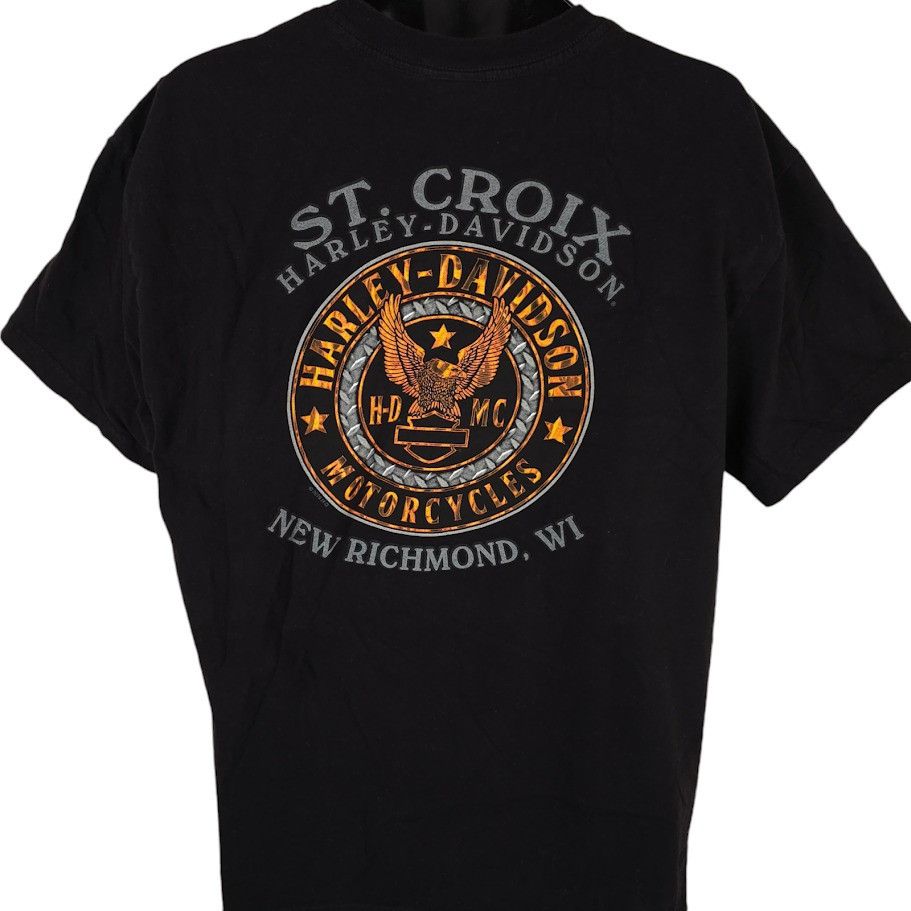 Harley Davidson Harley Davidson T Shirt Mens Size XL Black New Richmond Size US XL / EU 56 / 4 - 4 Thumbnail
