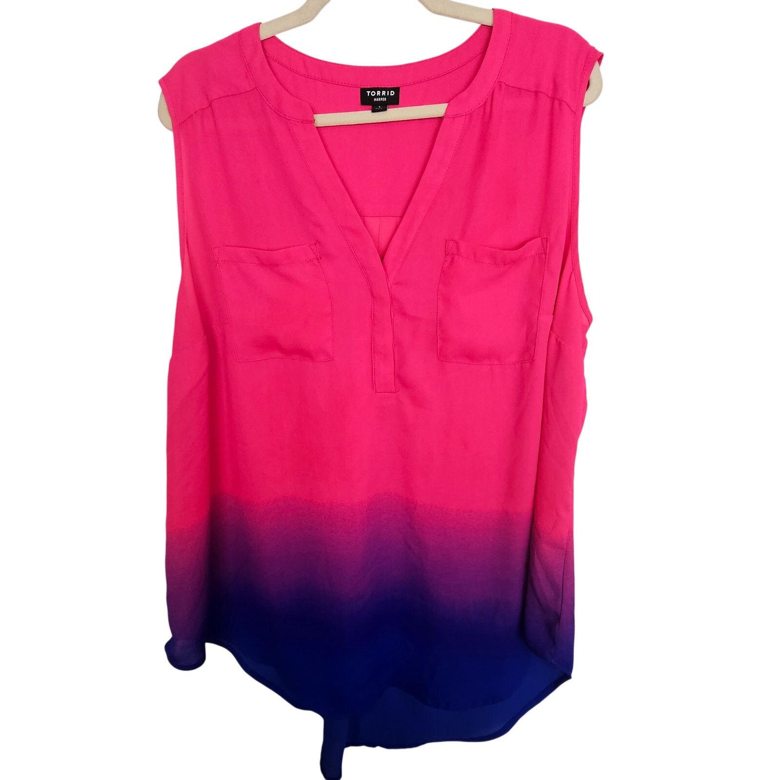 Torrid Torrid Women Harper Blouse Plus Size 1X Ombre Bright Summer Size XL / US 12-14 / IT 48-50 - 1 Thumbnail