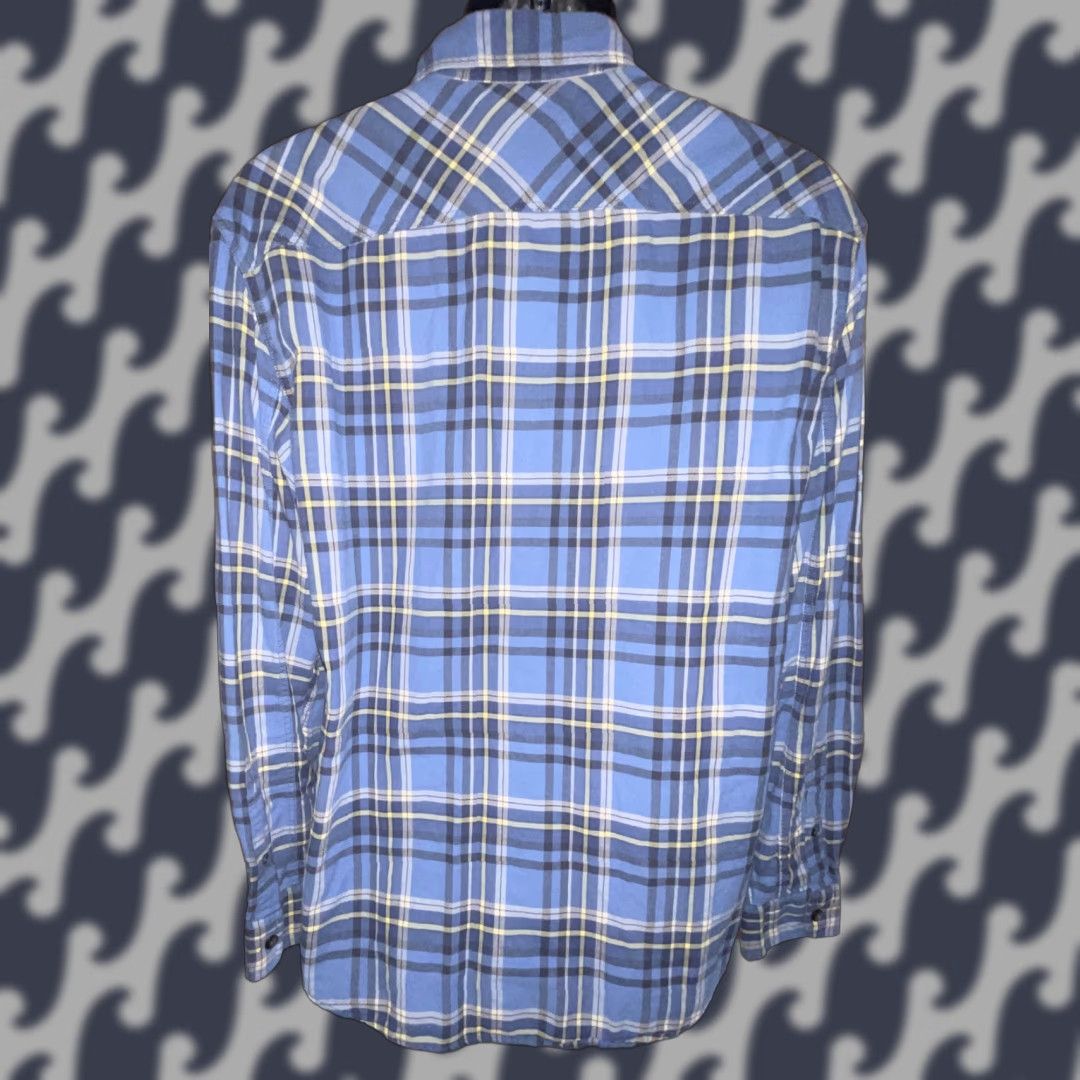 American Eagle Outfitters American Eagle Shirt Adult Large Blue Yellow Button Up Long Sleeve Mens Athletic Button-Front Plaid Closure Collared EUC Regular Size L Mens Size US L / EU 52-54 / 3 - 1 Thumbnail