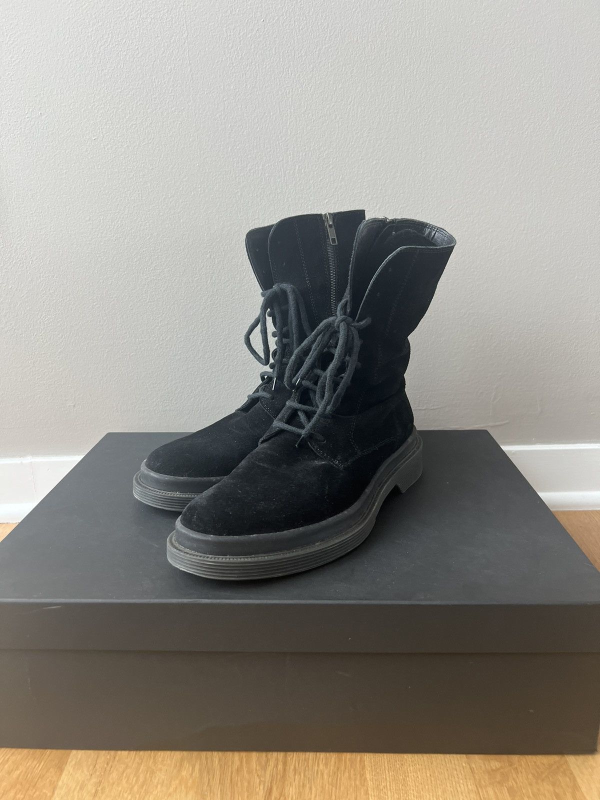 Ann Demeulemeester SS15 Suede Combat Boots Size US 7 / EU 40 - 2 Thumbnail