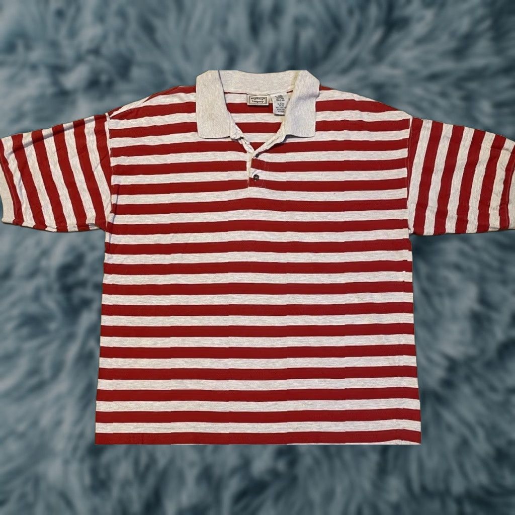 Quiksilver VINTAGE Bugle Boy Striped Polo Shirt M L Red Mens Polo Shirt 90s Grunge Surf Skate Vaporwave Gotcha Ocean Pacific California USA Vintage 90s Size US M / EU 48-50 / 2 - 1 Thumbnail