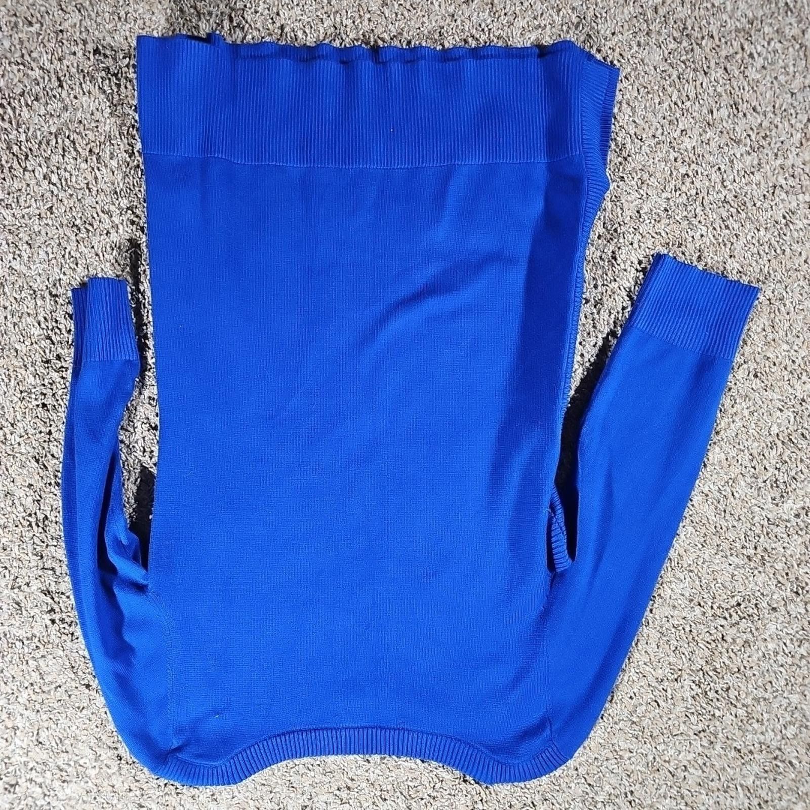 The Unbranded Brand No Brand Blue Light Long Sweater Size M / US 6-8 / IT 42-44 - 7 Thumbnail
