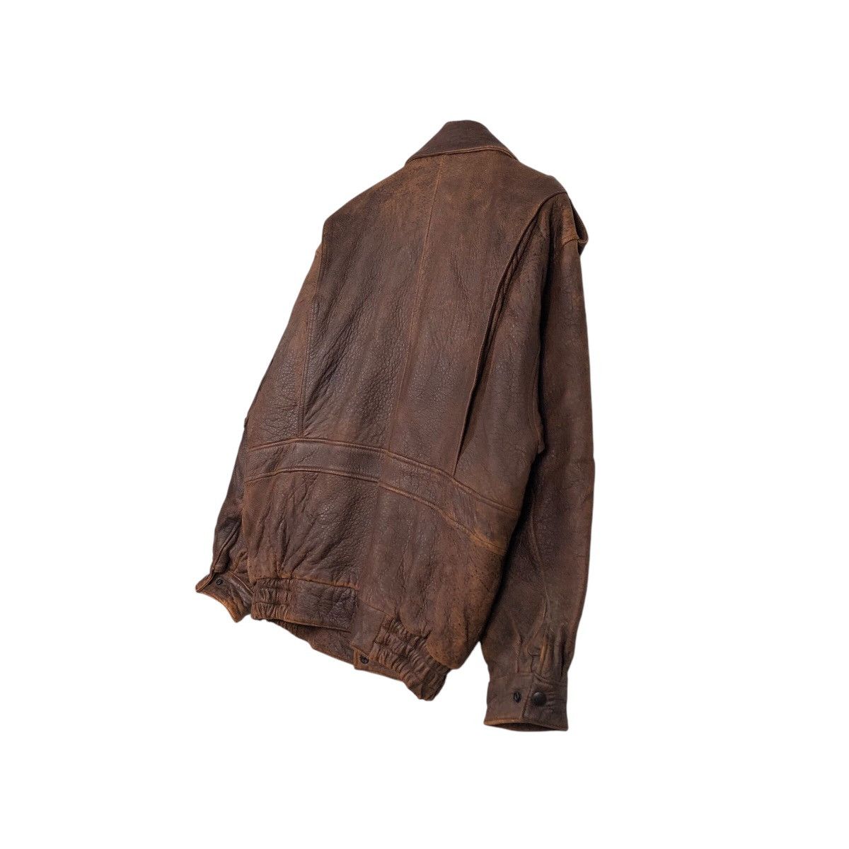 Japanese Brand × Vintage 📌Vintage Bomber Leather Jacket Lordanthony Issey Miyake Size US L / EU 52-54 / 3 - 11 Thumbnail