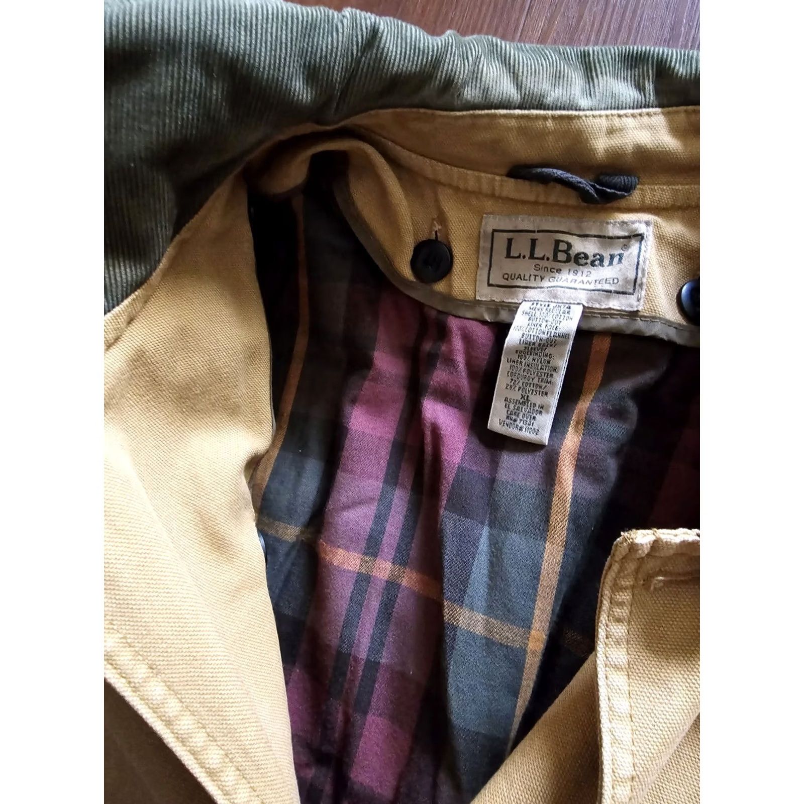 Vintage VINTAGE LL Bean Chore Coat Jacket 90s Removable Primaloft Lining Tan XL Men’s (Adult) Mens Size US XL / EU 56 / 4 - 7 Thumbnail
