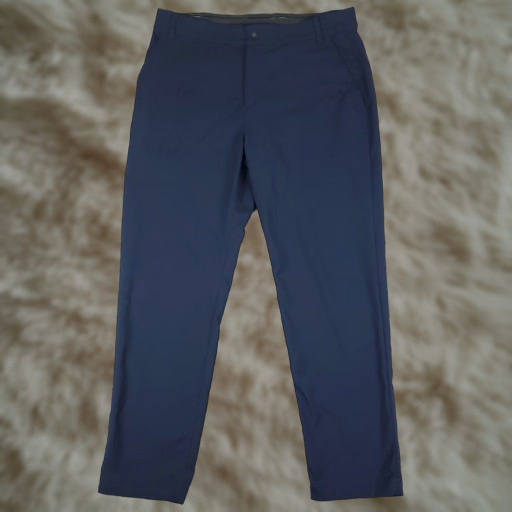 Nike Nike Pants Mens 35x30 Blue Fit Dri Fit Golf Flat Front Chino Trousers Size US 35 - 1 Thumbnail