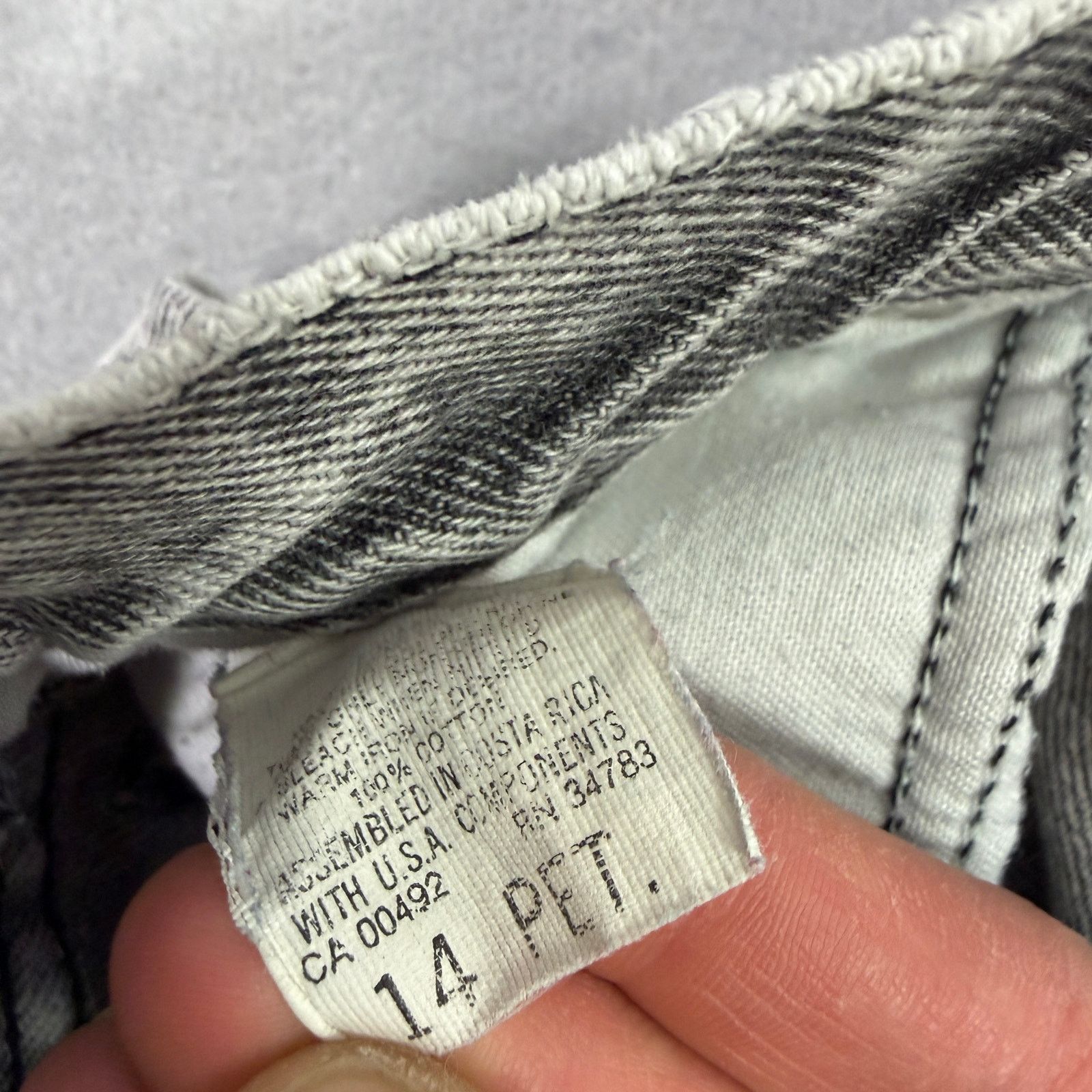 Vintage Vintage Lee Riders Jeans Women's 14 (Fits 28x27) Black White Size 36" / US 14 / IT 50 - 6 Thumbnail