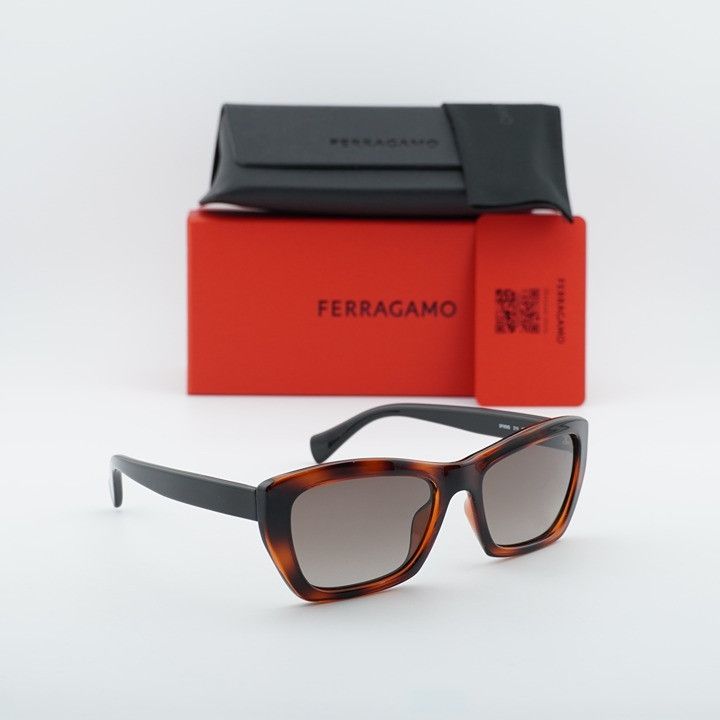 Salvatore Ferragamo Salvatore Ferragamo SF958S 214 Sunglasses Havana Rectangle Size ONE SIZE - 9 Thumbnail