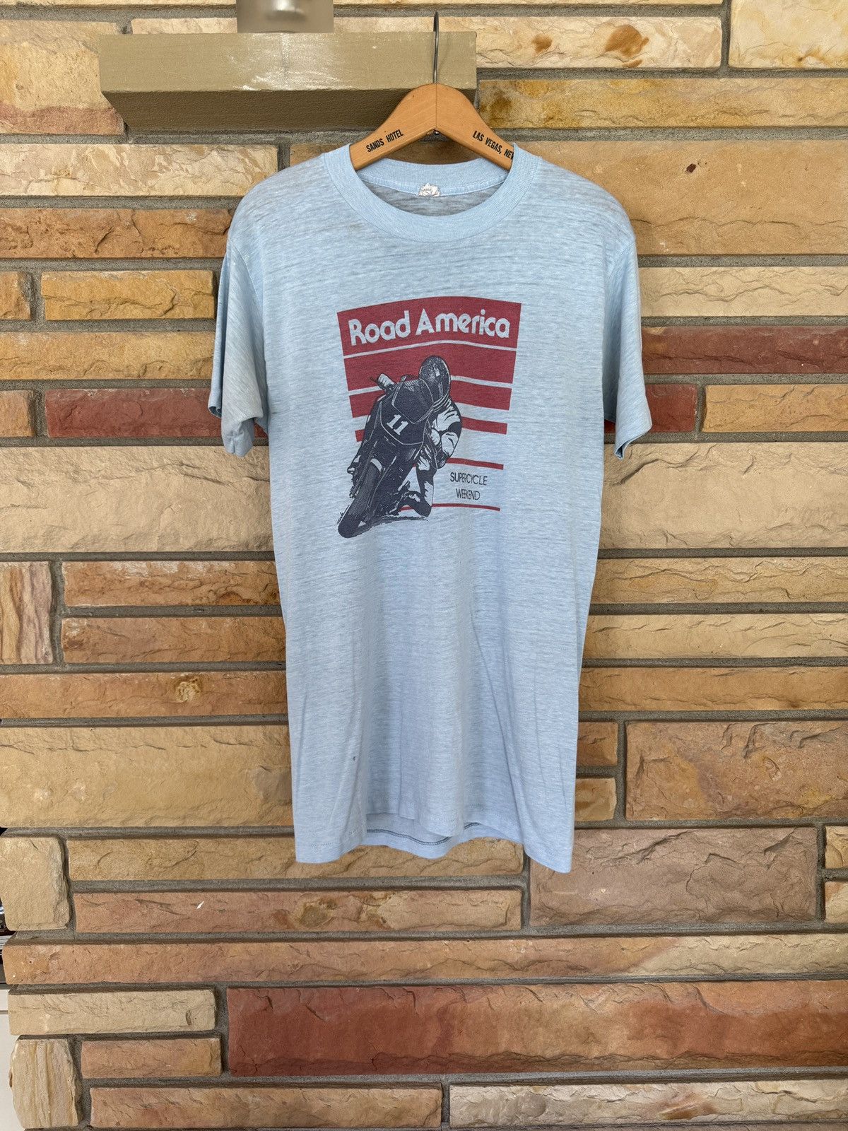 Vintage Vintage 80s Road America Supercycle Weekend Graphic Tee Size US M / EU 48-50 / 2 - 1 Thumbnail