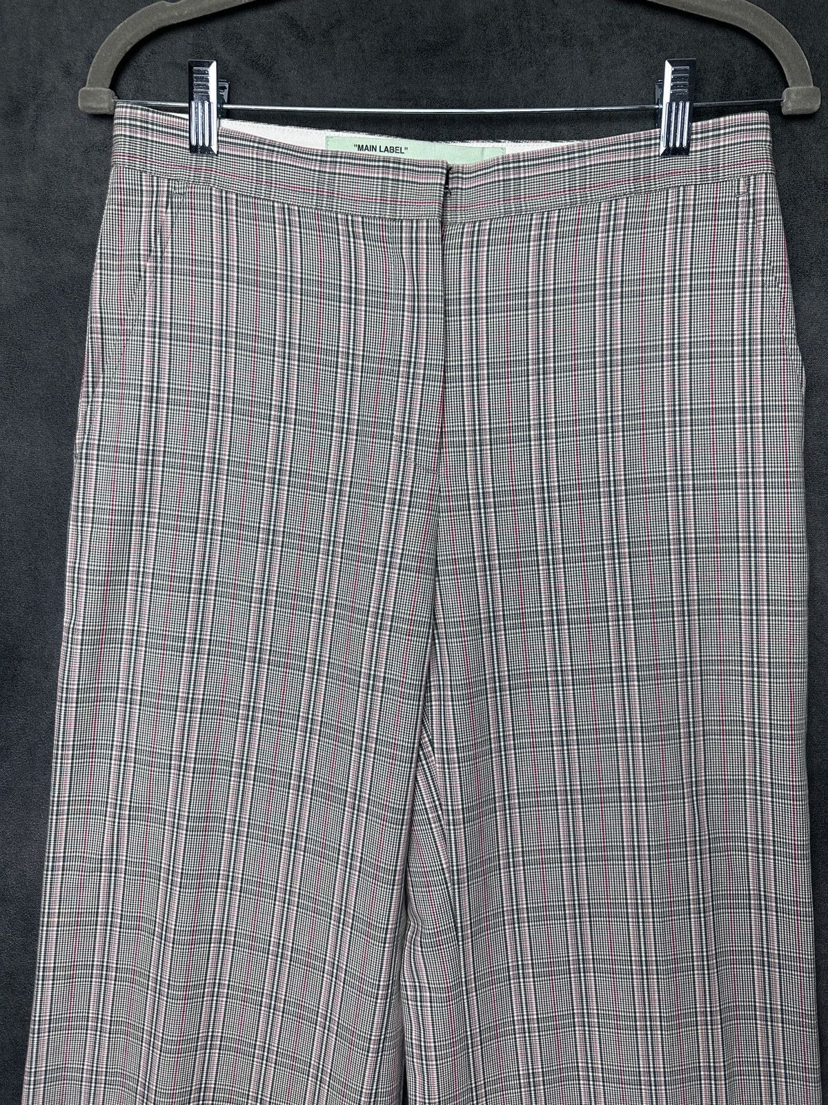Off-White Off White by Virgil Abloh Charlie B Glen Plaid Flare Pants Size 30" / US 8 / IT 44 - 4 Thumbnail