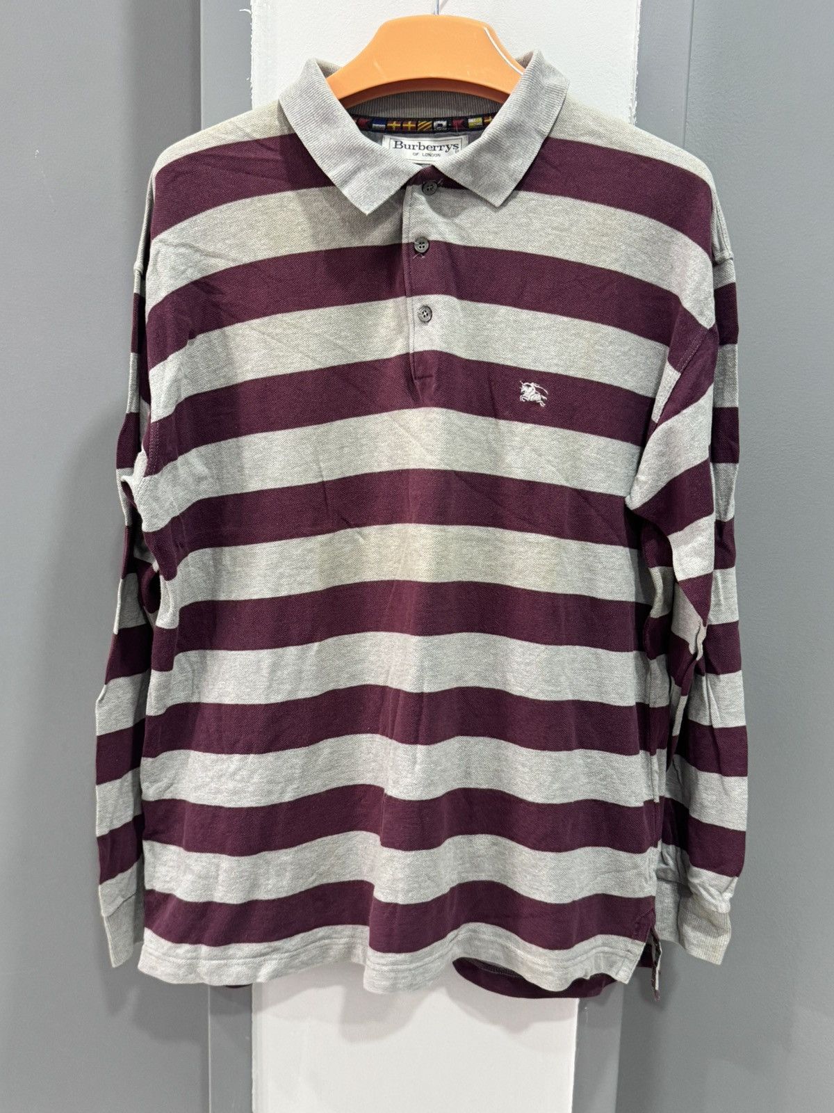 Burberry vintage BURBERRYS’ - long sleeve rugby shirt Size US XL / EU 56 / 4 - 1 Thumbnail