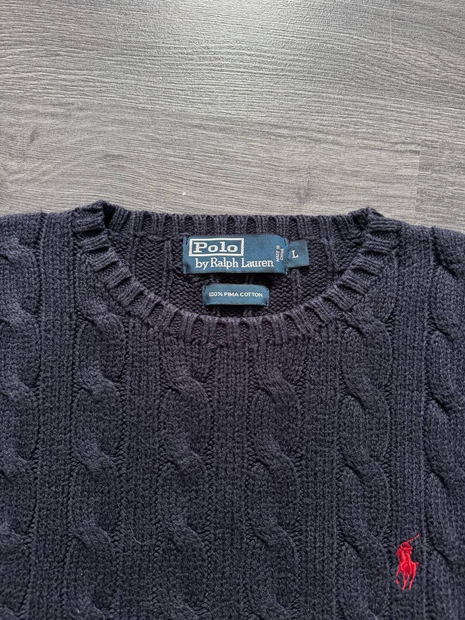 Polo Ralph Lauren Polo Ralph Lauren Luxury Mini Logo Cable Knit Sweater Size US L / EU 52-54 / 3 - 8 Thumbnail