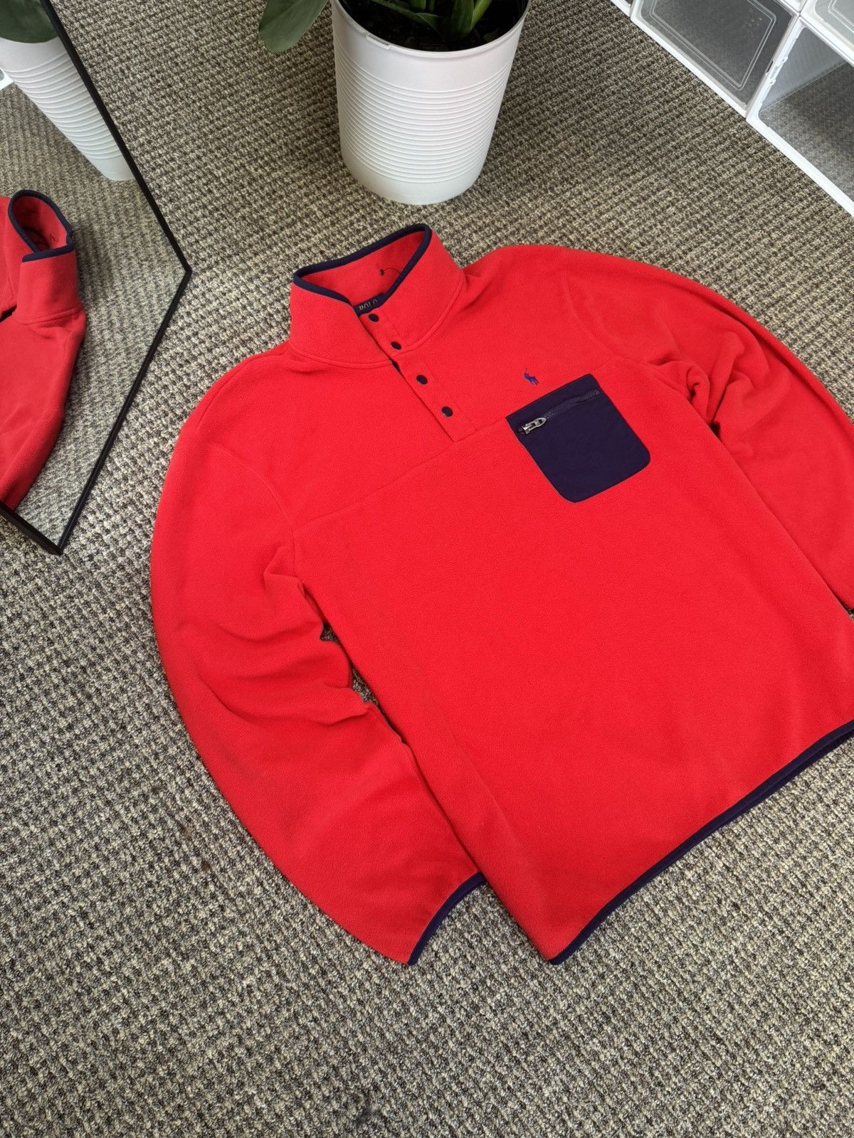 Polo Ralph Lauren Men’s Casual 1/3 Zip Sweater Fleece Polo Ralph Lauren Size US XL / EU 56 / 4 - 5 Thumbnail