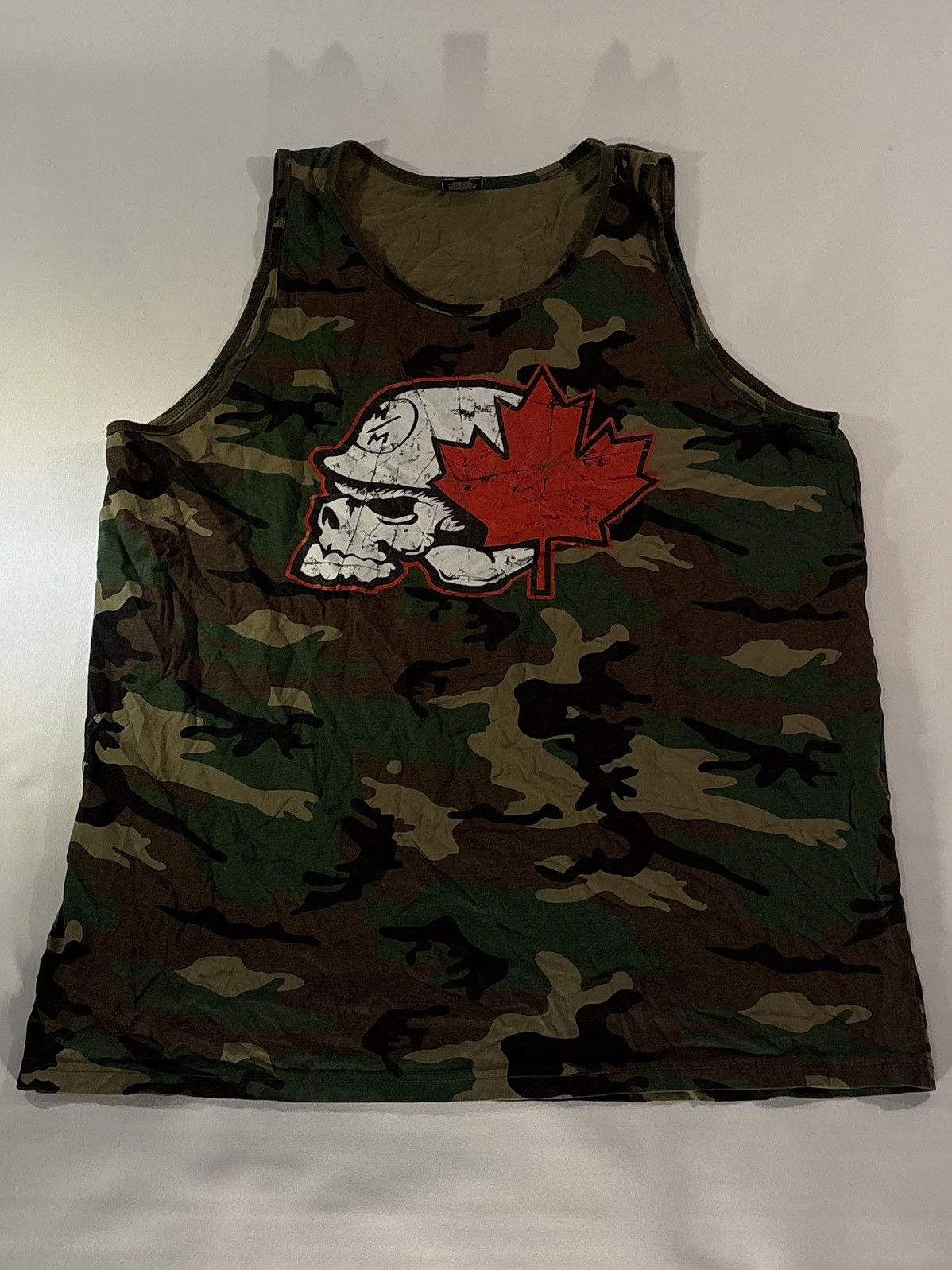 Metal Mulisha Y2K Metal Mulisha Helmet Skull Canada Leaf Camo Tank Top Size US L / EU 52-54 / 3 - 1 Thumbnail